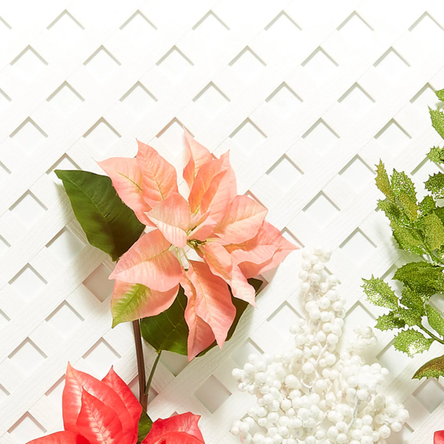 Raz 24.5" Pink Poinsettia Stem Christmas Tree Accessories F4341709