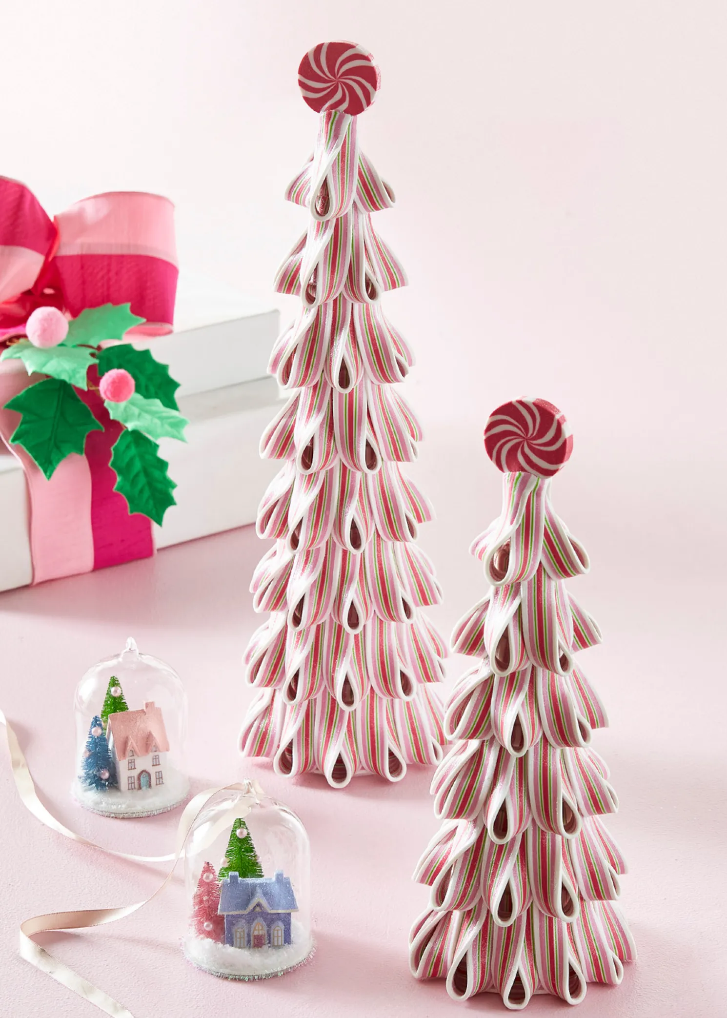 Raz 18" Pink Ribbon Trees Christmas Decoration 4519155