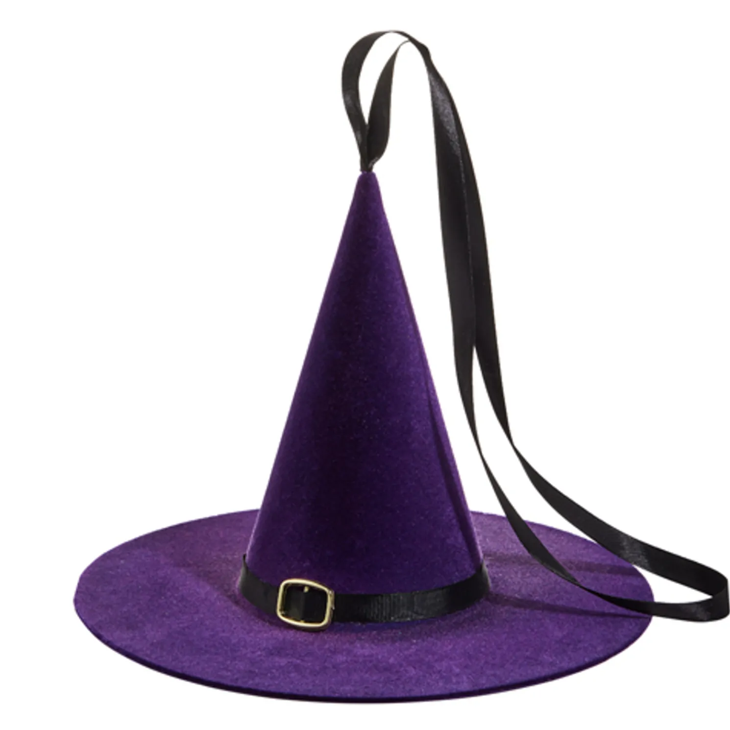 Raz 10" Purple Flocked Witch Hat Halloween Ornament Decoration 4540850