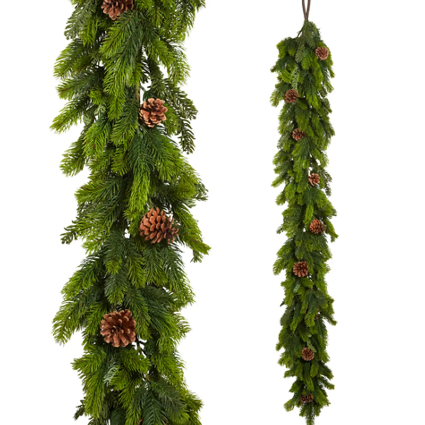 Raz 5.5' Real Feel Pine and Mini Pinecone Christmas Garland G4441751