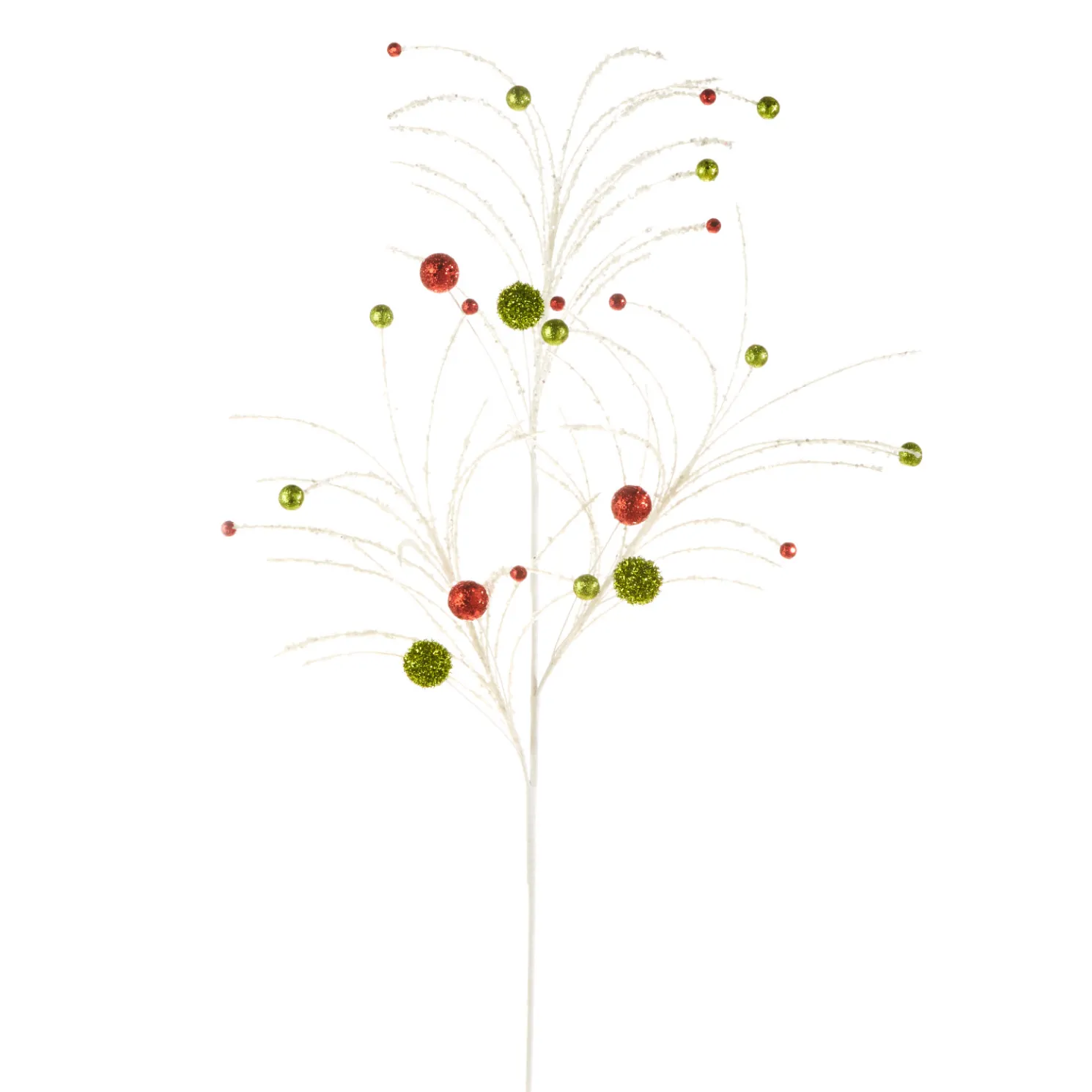 Raz 42" Red and Green Glitter Ball Christmas Tree Spray F4302500