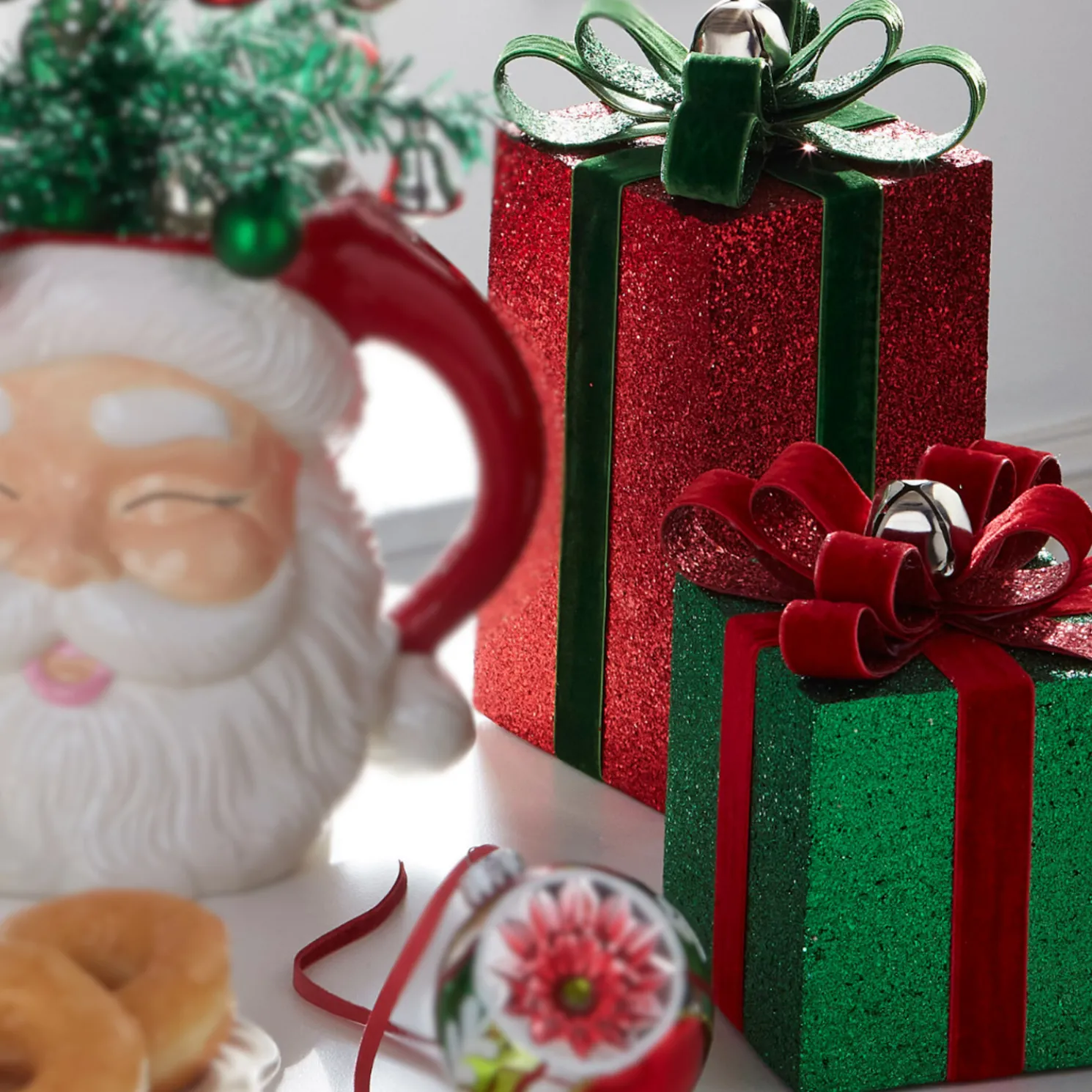 Raz 9.5" Red and Green Presents Christmas Decoration 4406633