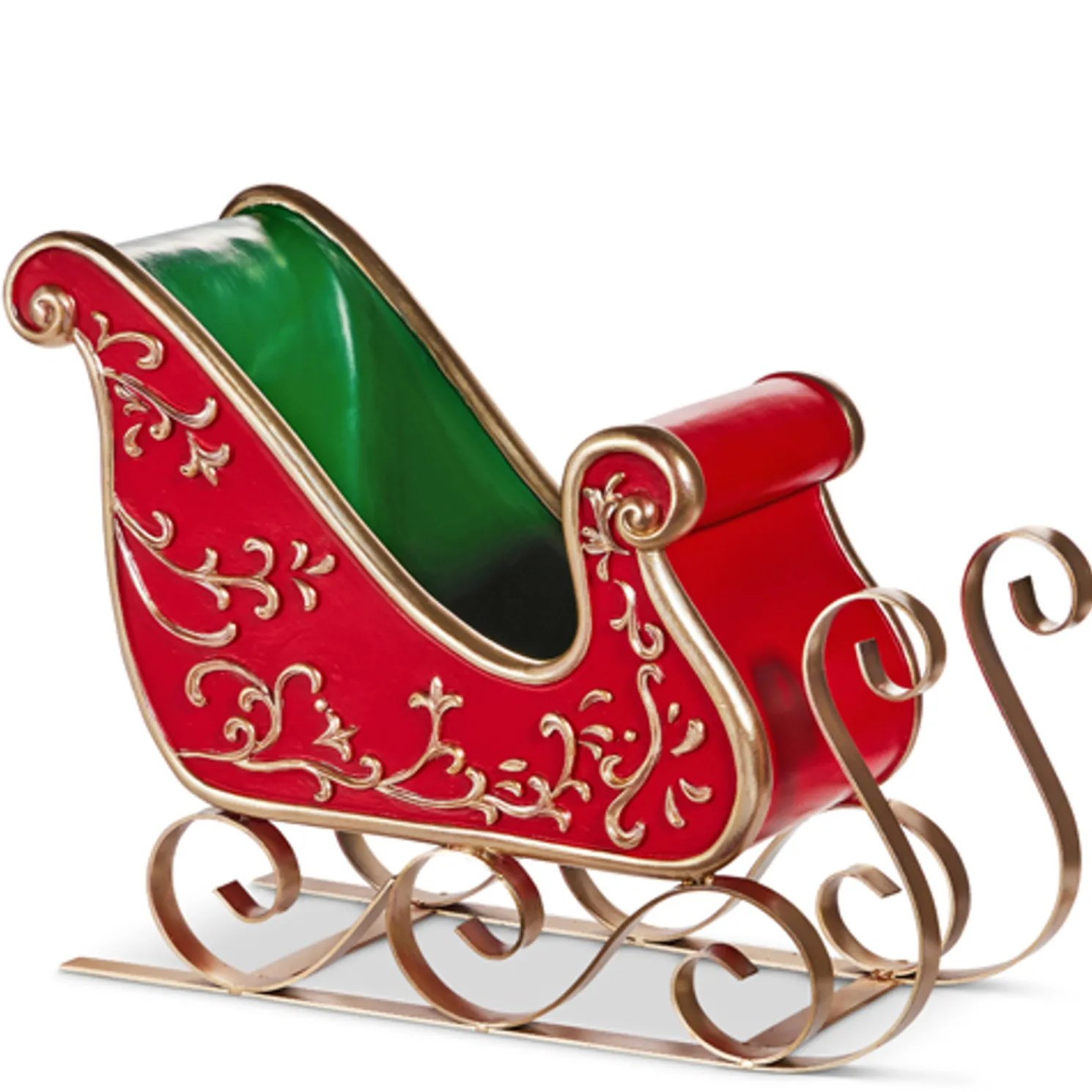 Raz 14.5" Red and Green Vintage Sleigh Christmas Decoration 4530513