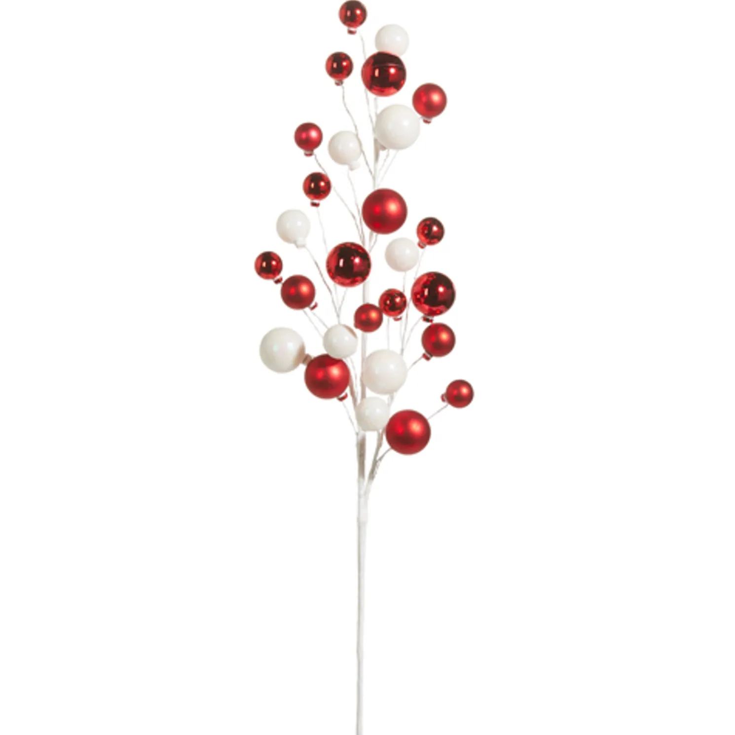 Raz 31" Red and White Ball Christmas Spray F4302305