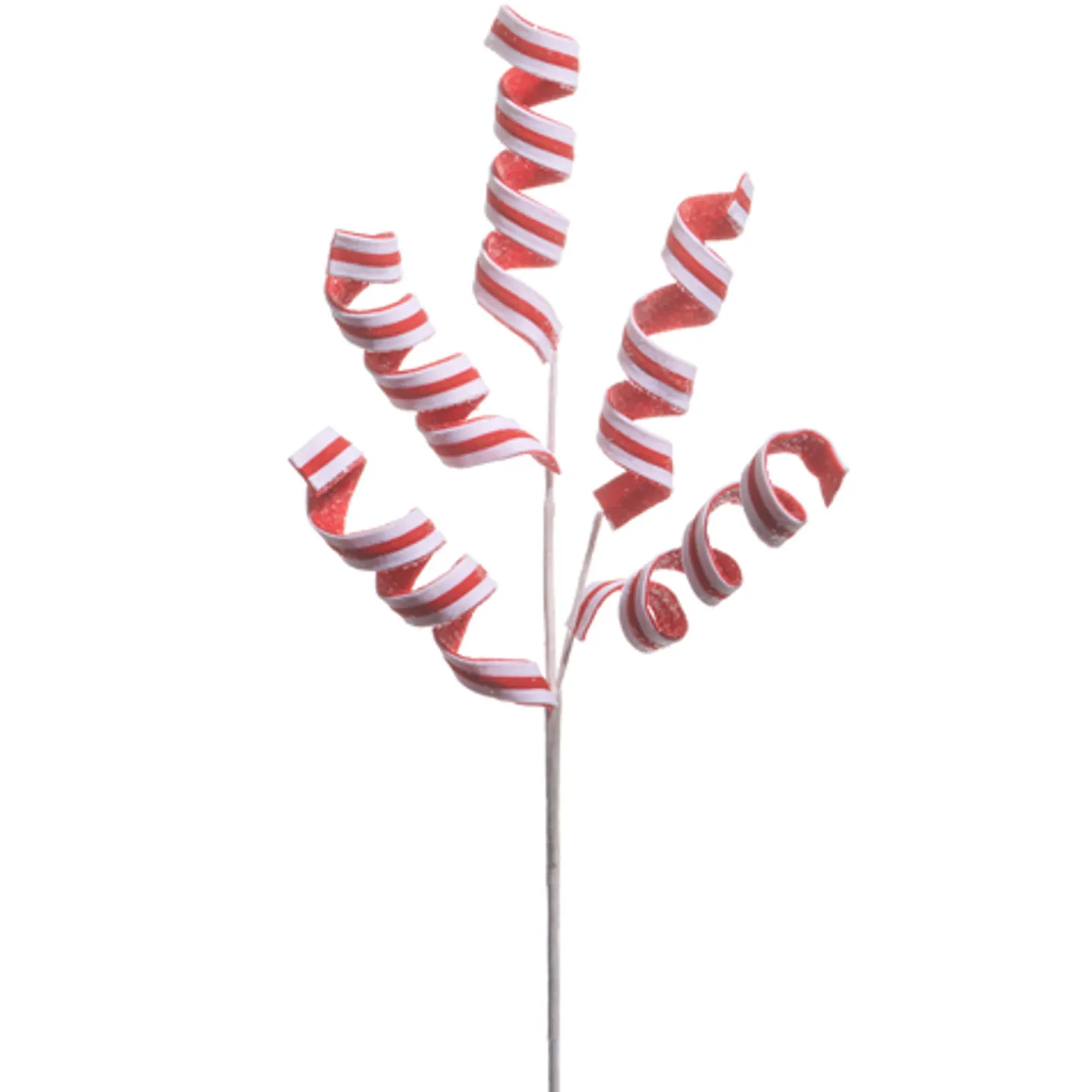 Raz 25" Red and White Glitter Twirl Christmas Tree Spray F4506742