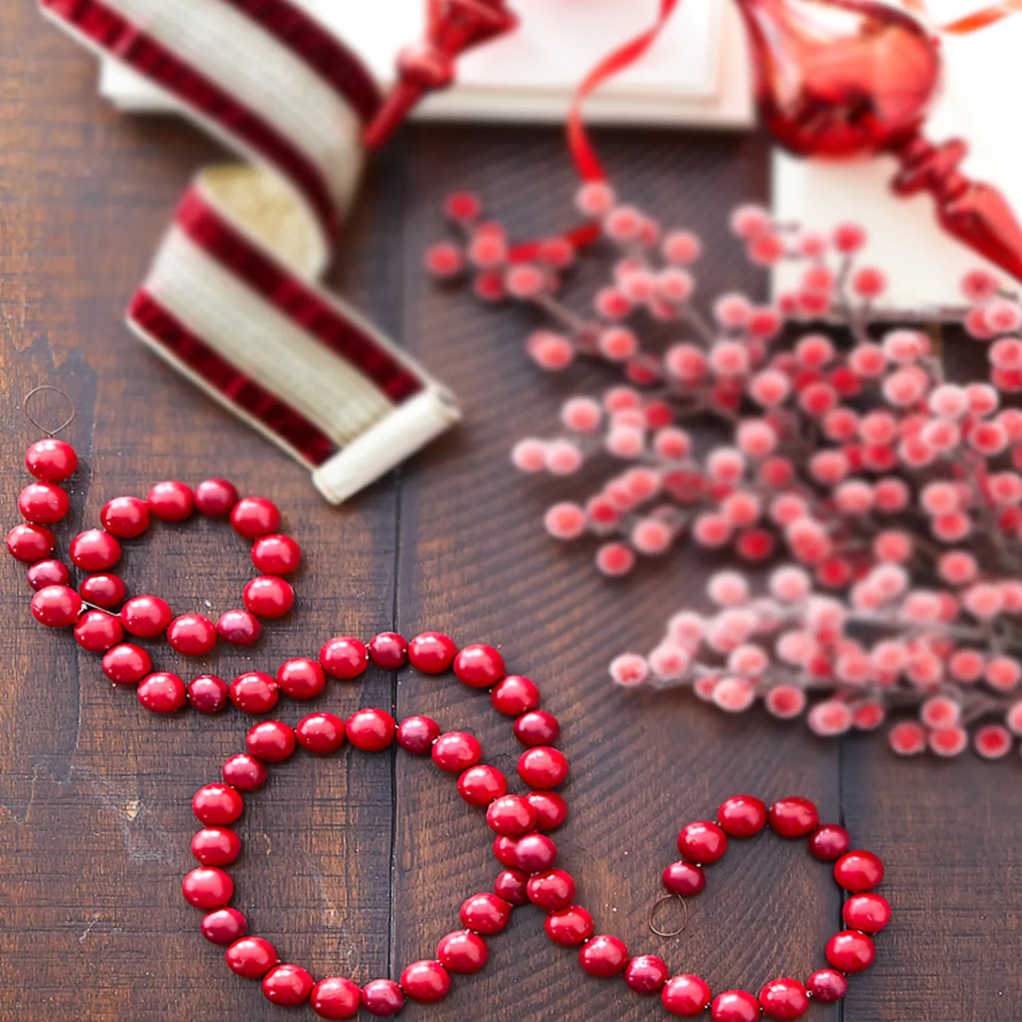 Raz 4' Red Berry Ball Christmas Tree Garland G4206719