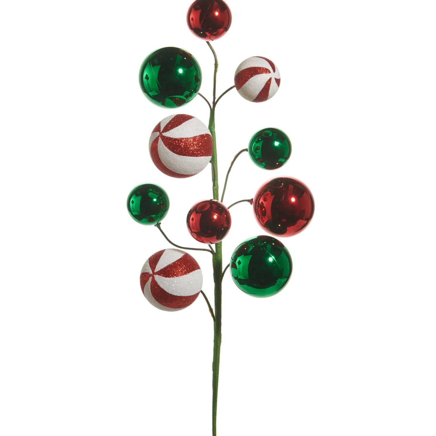 Raz 26" Red, Green, and Peppermint Ball Christmas Tree Spray F4532779