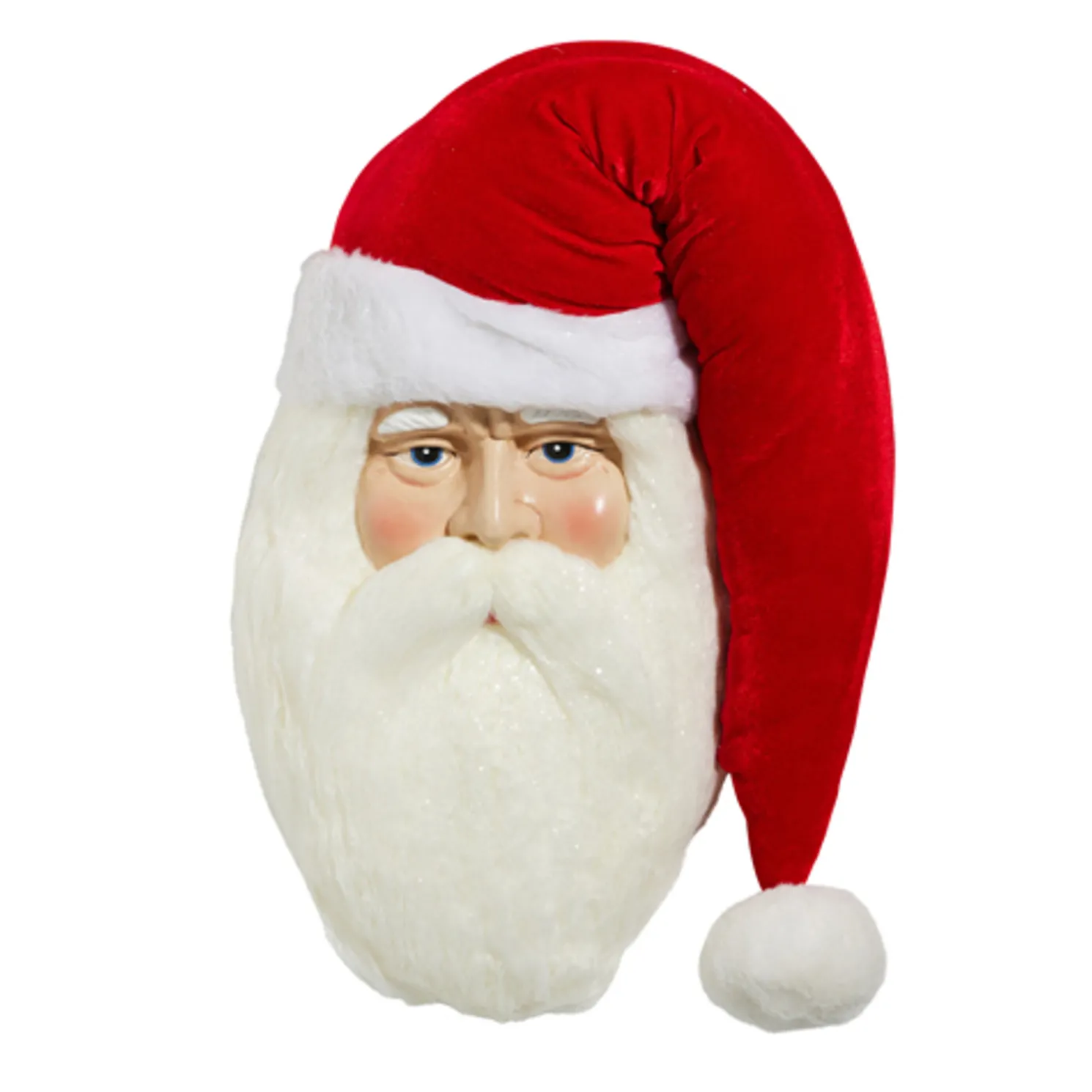 Raz 19.5" Red Hat Santa Face Hanging Christmas Decoration 4419124