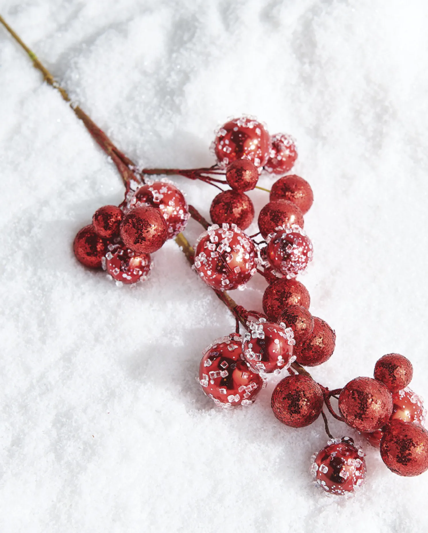 Raz 27" Red Iced Ball Christmas Tree Spray F4206873