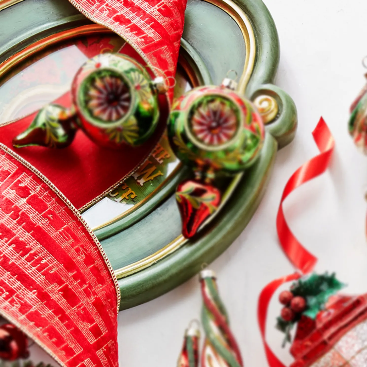 Raz 4" Red Velvet Sheet Music Wired Christmas Ribbon R4371785