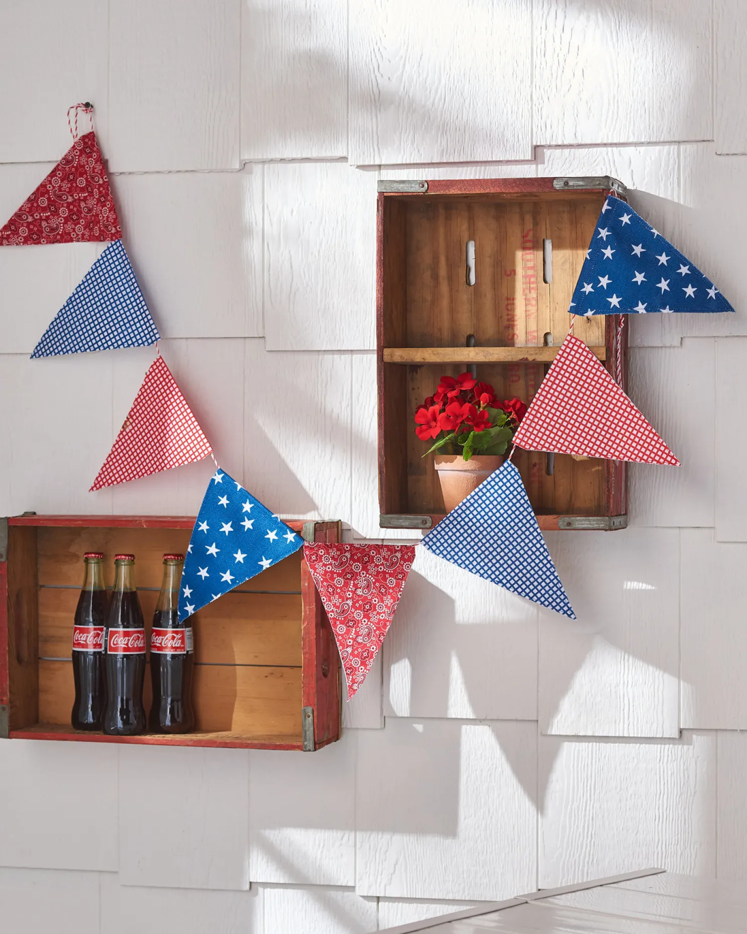 Raz 5.5' Red, White, and Blue Pennant Garland G4516132