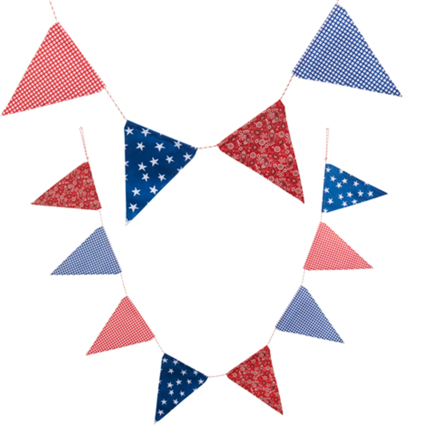 Raz 5.5' Red, White, and Blue Pennant Garland G4516132