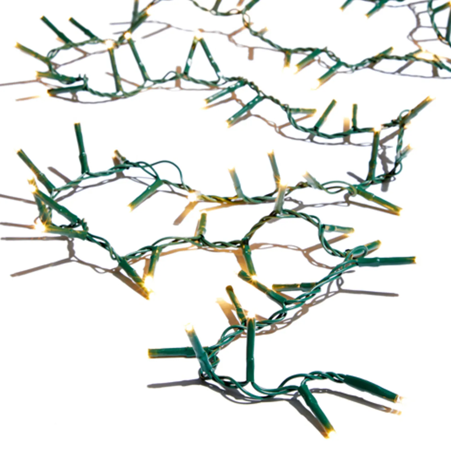 Raz 36.5' Remote Snake Garland Green Wire w 500 White Lights G3937043