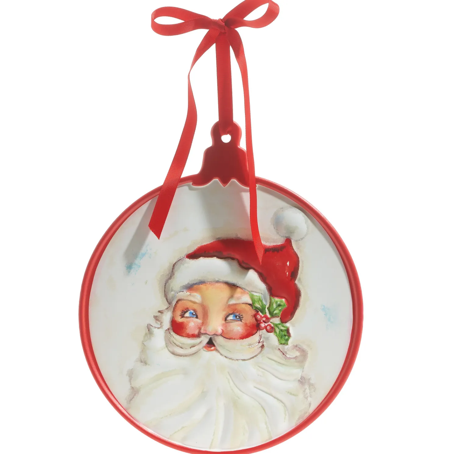 Raz 11.25" Santa Embossed Metal Christmas Ornament 4321322