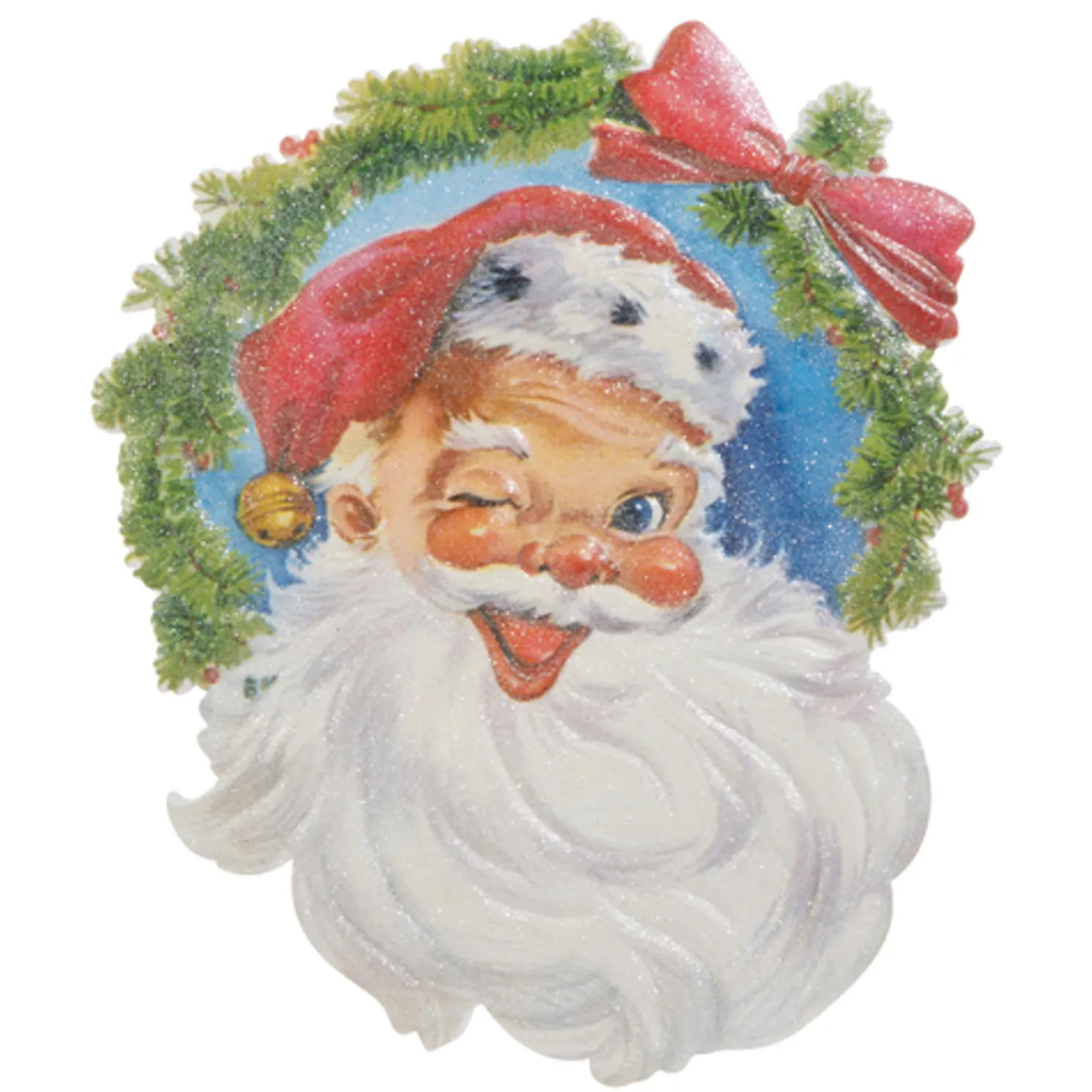 Raz 18" Santa Head Cut Out Wall Art Christmas Decoration 4525979