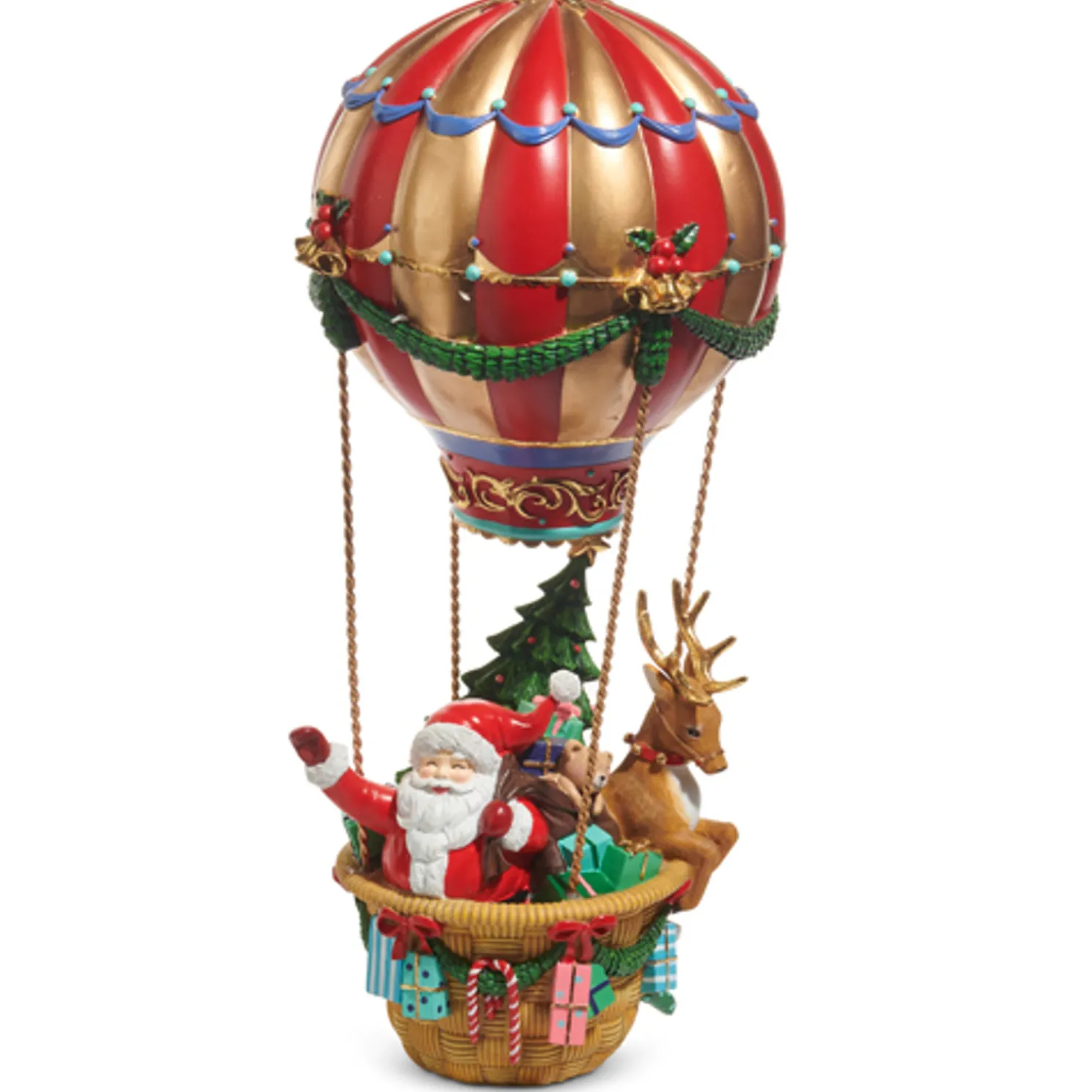 Raz 17" Santa in Hot Air Balloon Christmas Figure 4510295
