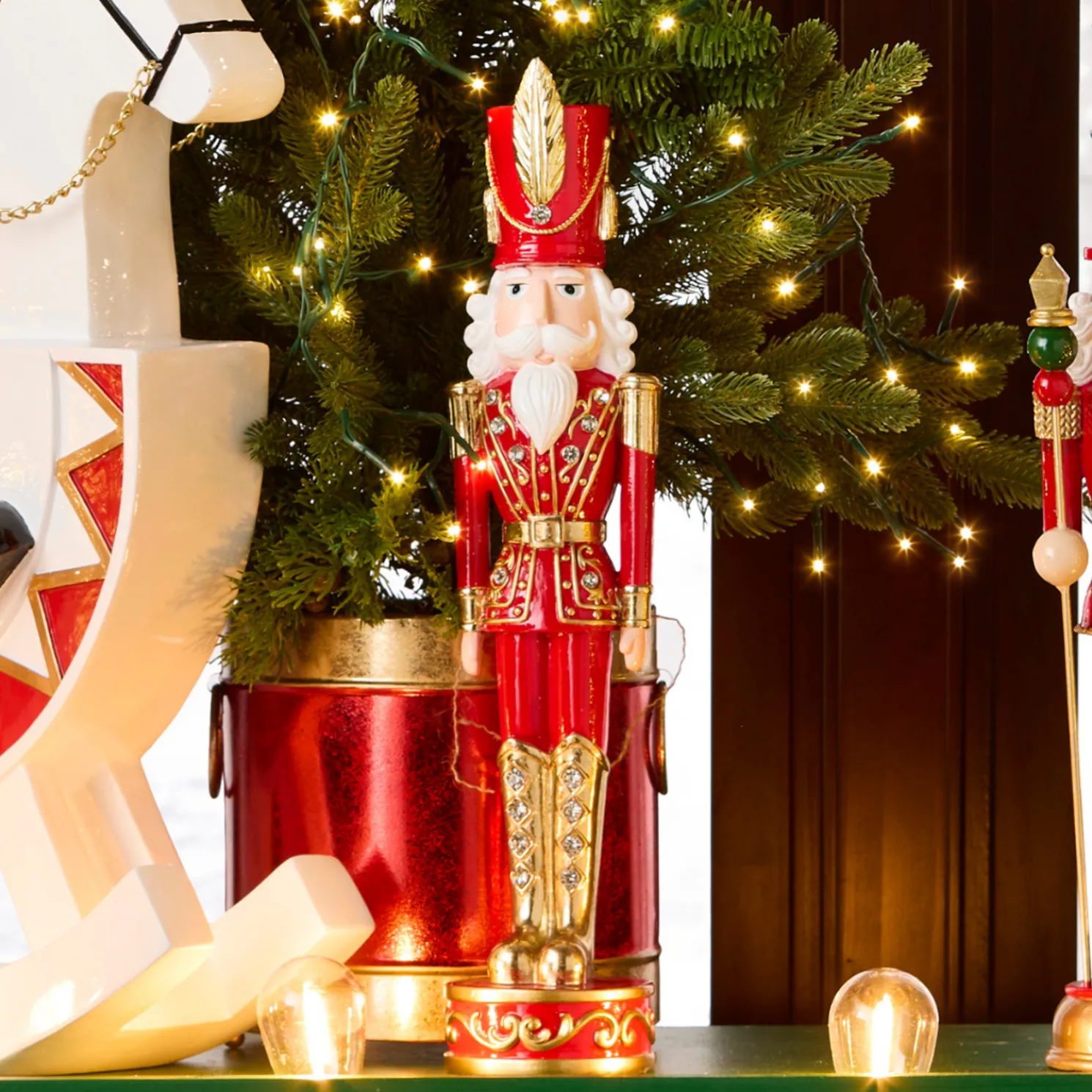 Raz 16.75" Santa Red Nutcracker Christmas Figure 4511783