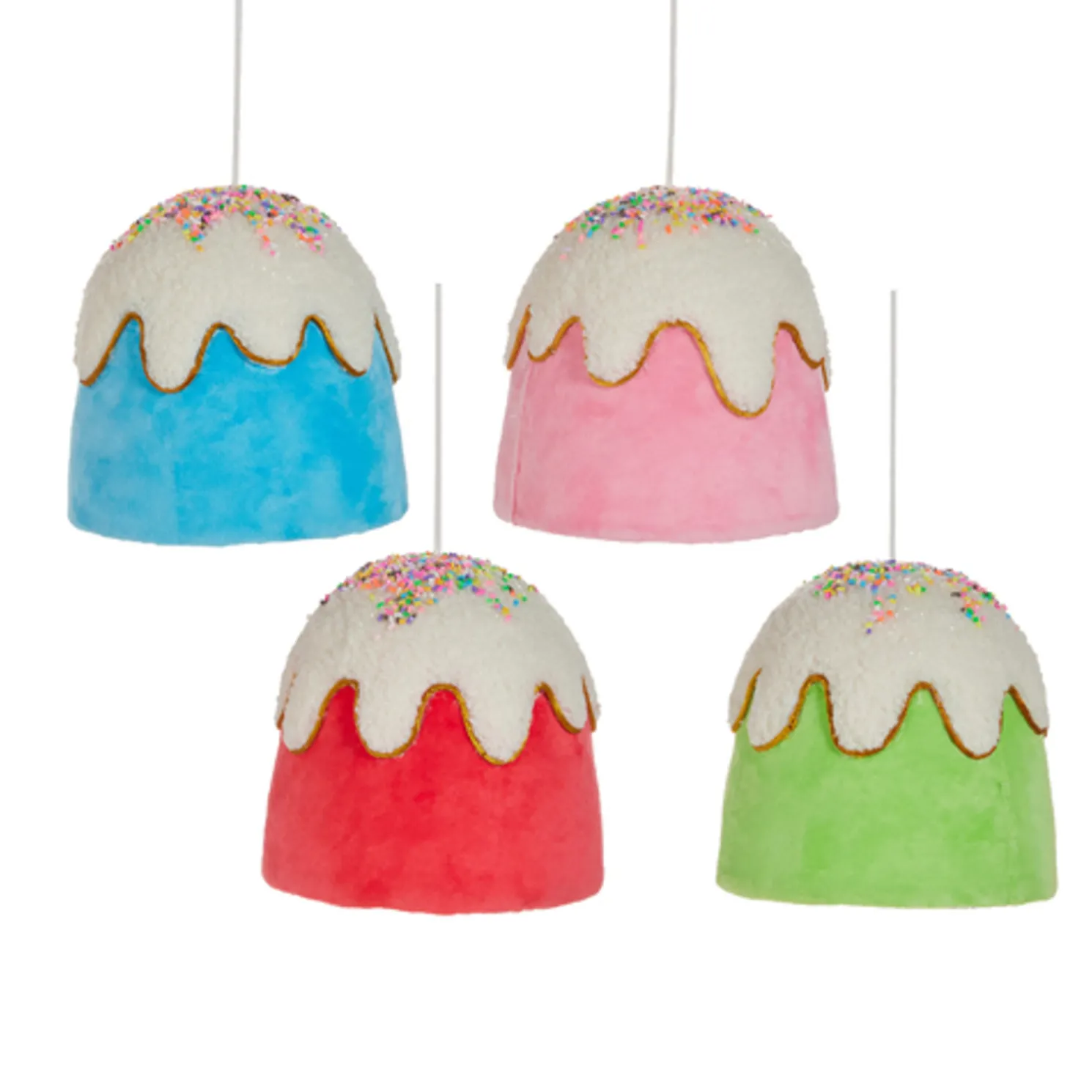 Raz 6" Set of 4 Gumdrop Candy Button Christmas Ornament 4503495