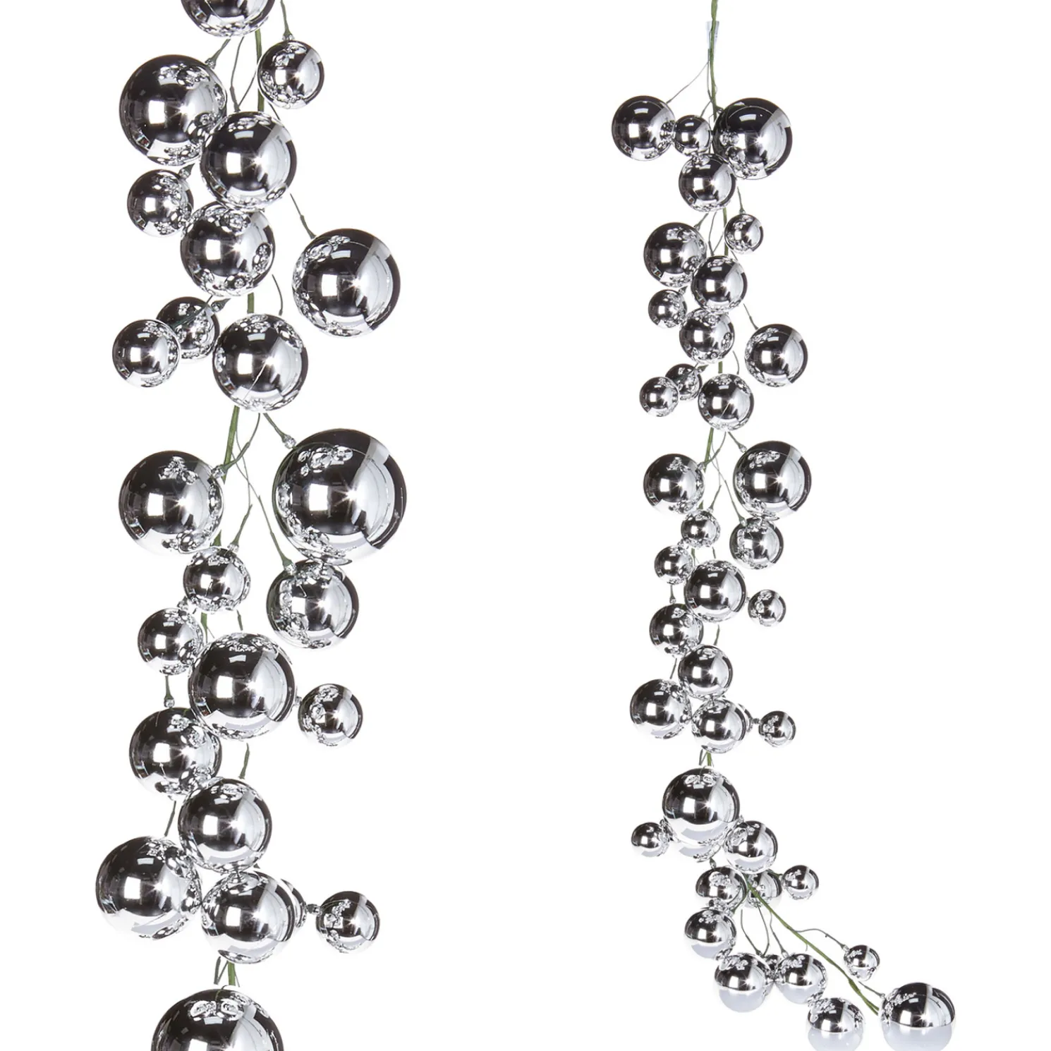 Raz 4' Silver Ball Christmas Garland G3832769