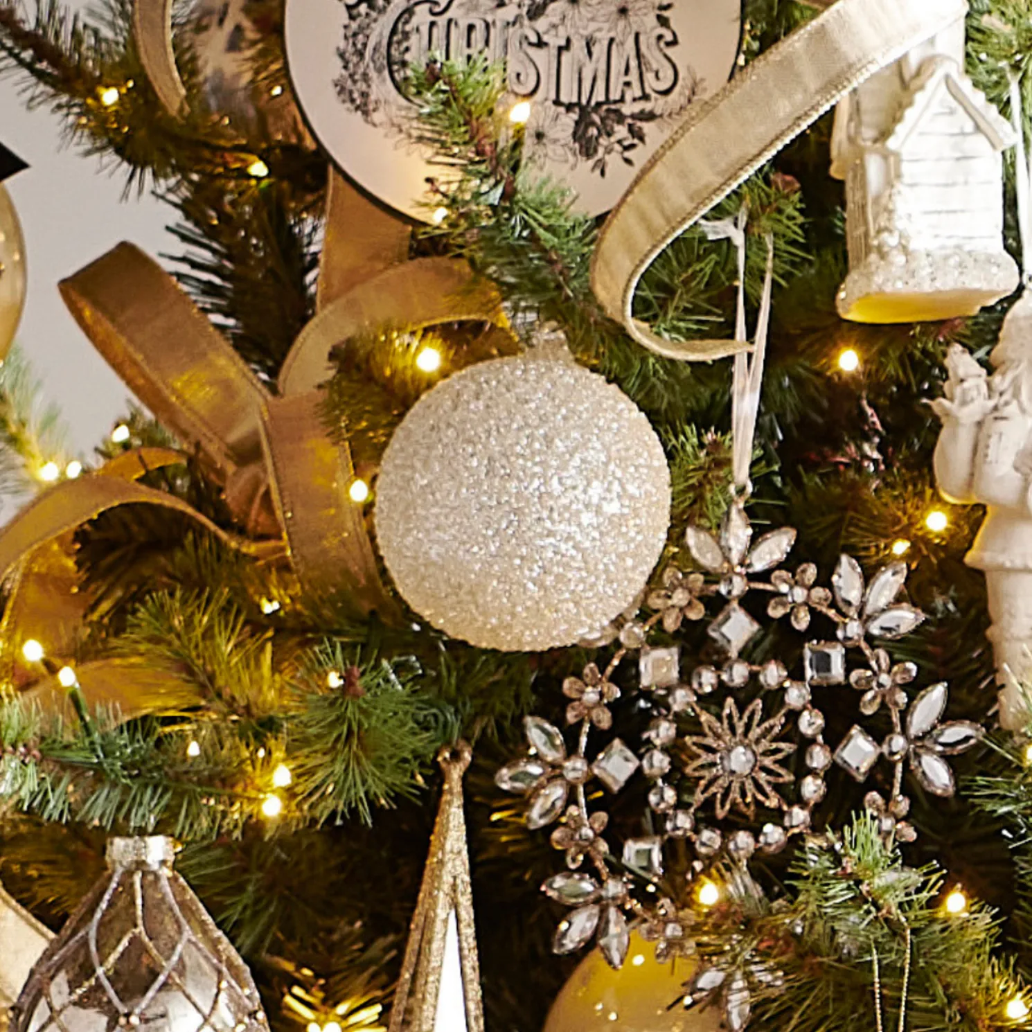 Raz 4" Silver Glitter Ball Glass Christmas Ornament 4520918