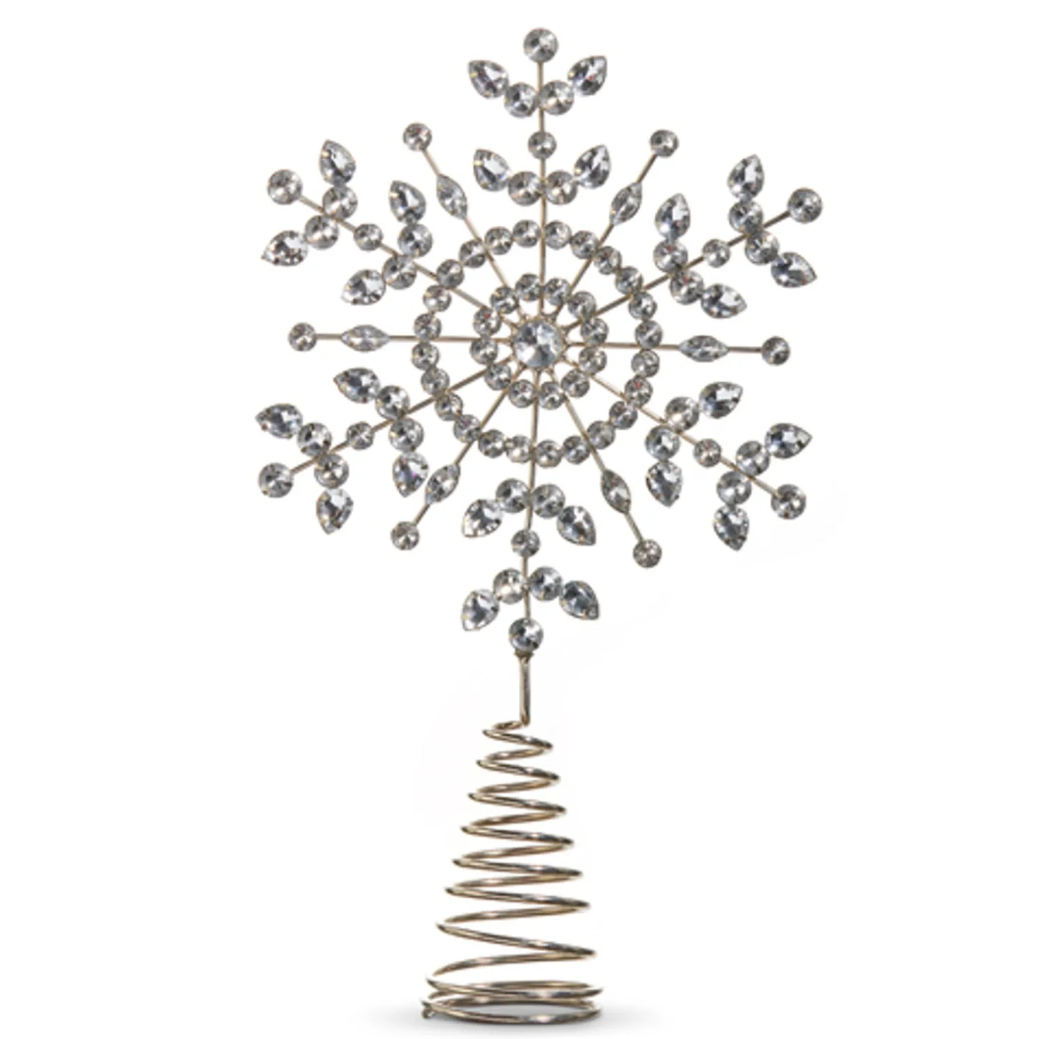 Raz 12" Silver Jeweled Snowflake Tree Topper 4403610