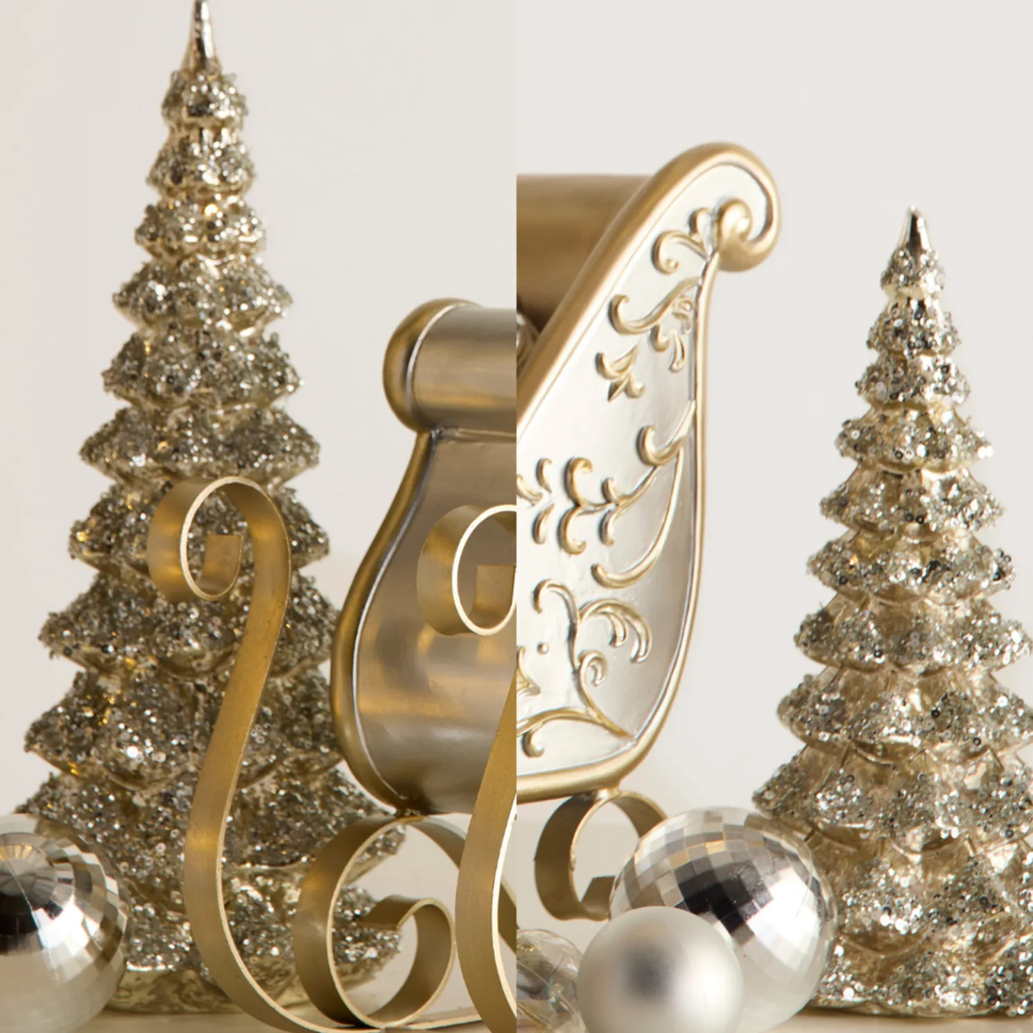 Raz 13" Silver Sequin Trees Christmas Decoration 4524504