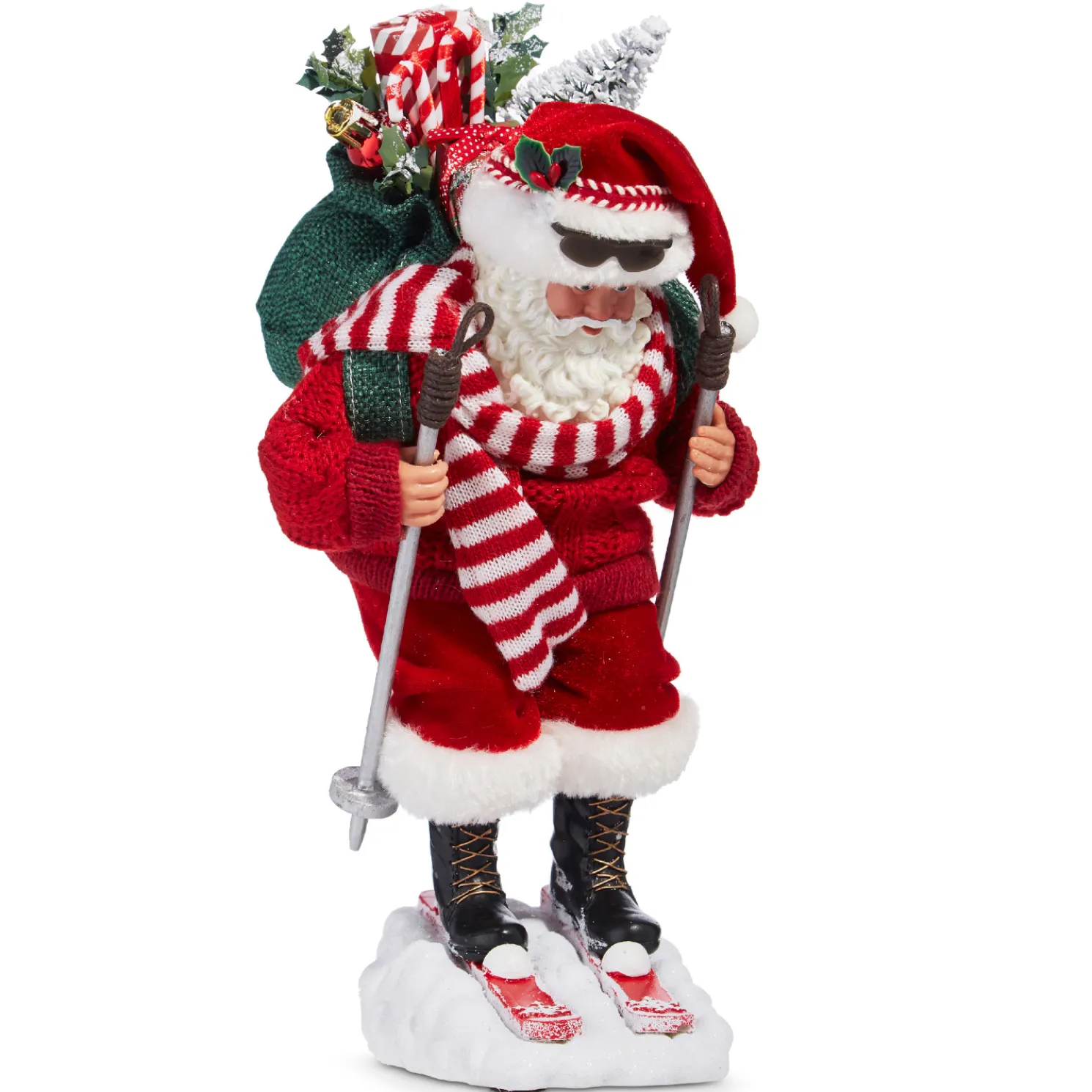 Raz 11" Skiing Santa Christmas Figure 4315523