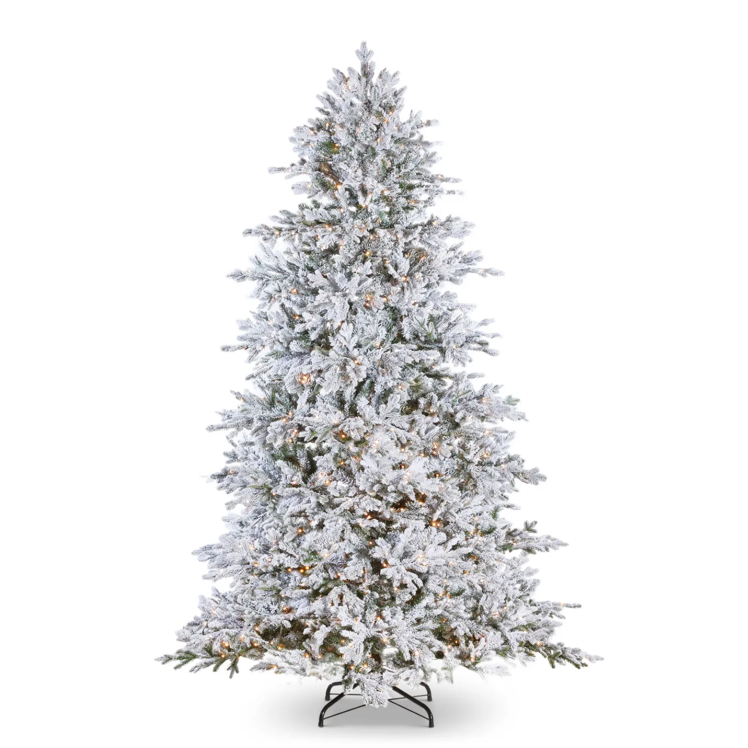 Raz 7.5' Snake Light Flocked Silverado Fir Christmas Tree T4152003