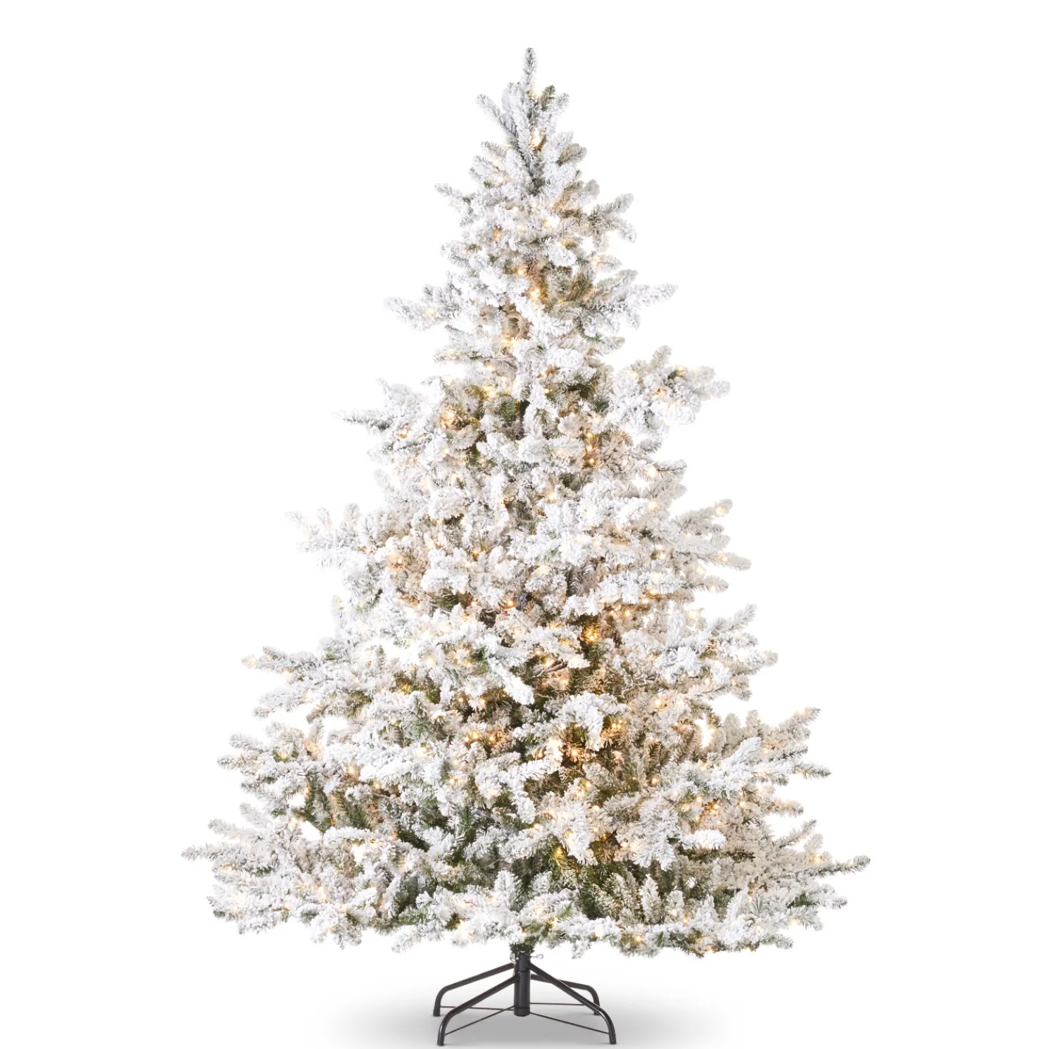 Raz 7.5" Snake Light Flocked Aurora Spruce Christmas Tree T4252035