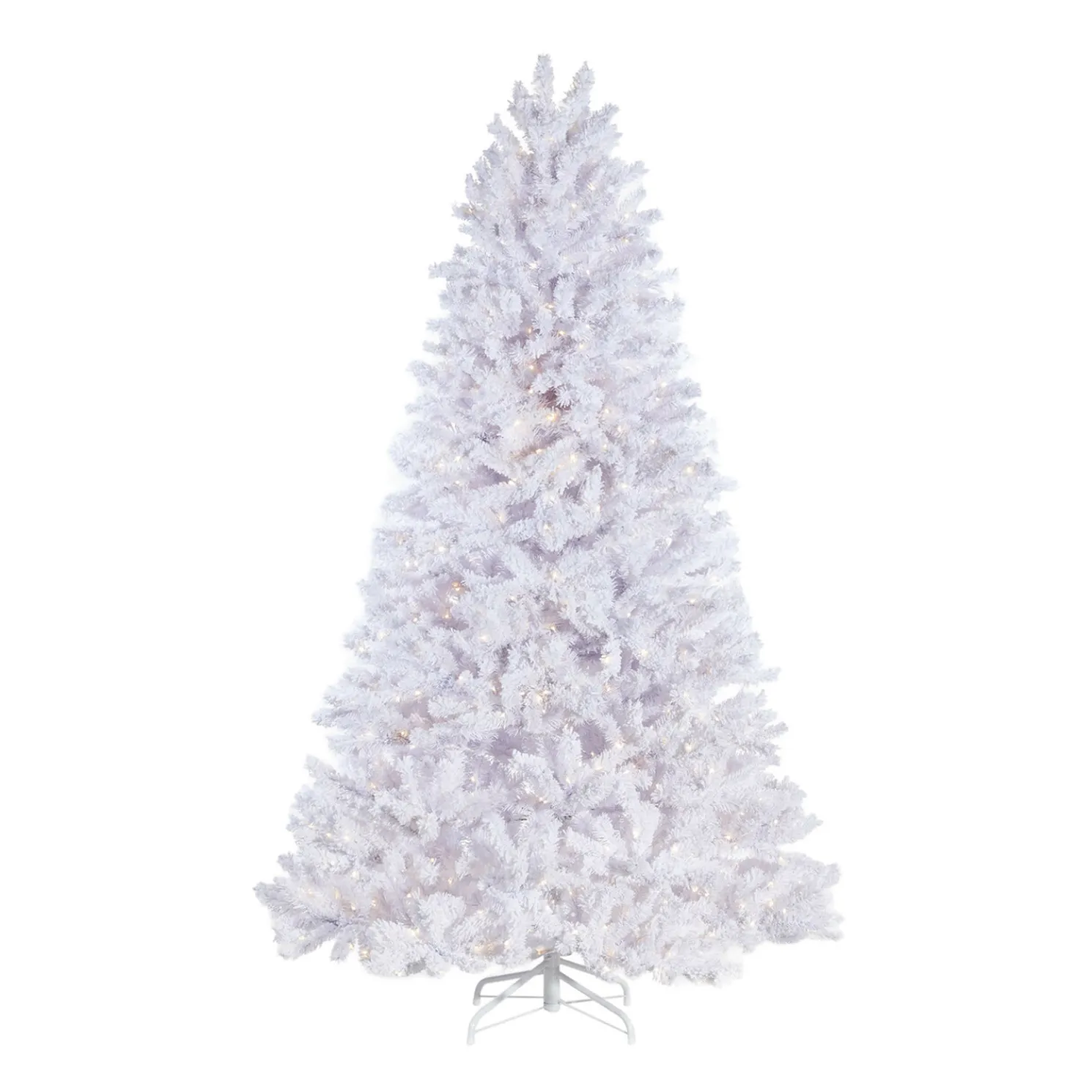 Raz 7.5' Snake Light Flocked White Tinsel Christmas Tree T4152011