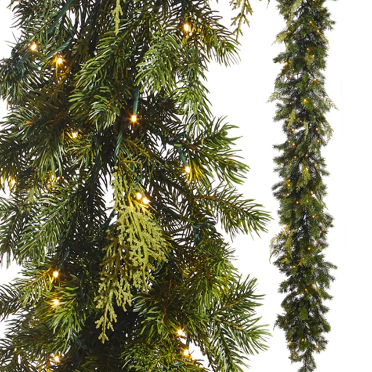 Raz 9' Snake Light Green Mixed Real Feel Cedar and Pine Christmas Garland G3952039