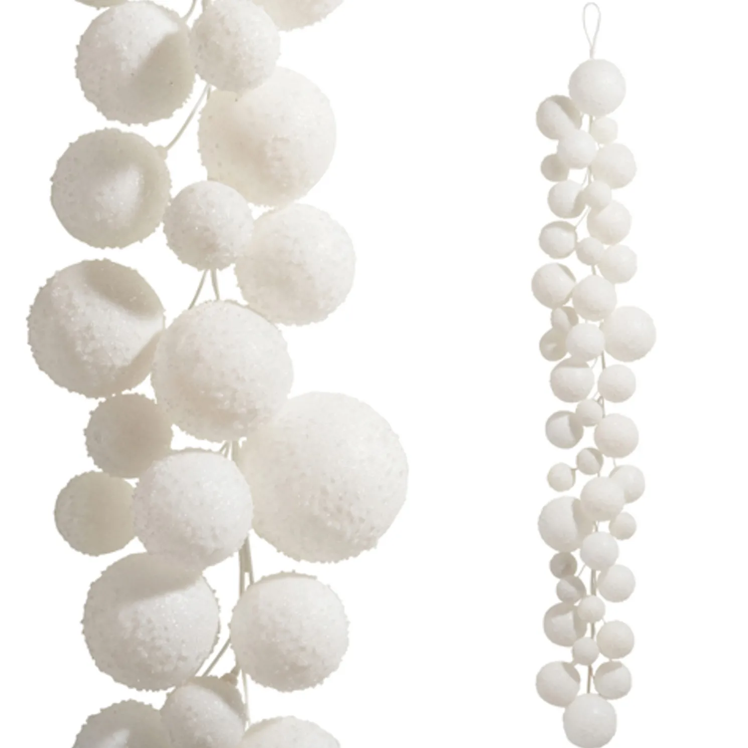 Raz 4' Snow Ball Christmas Garland G4432719