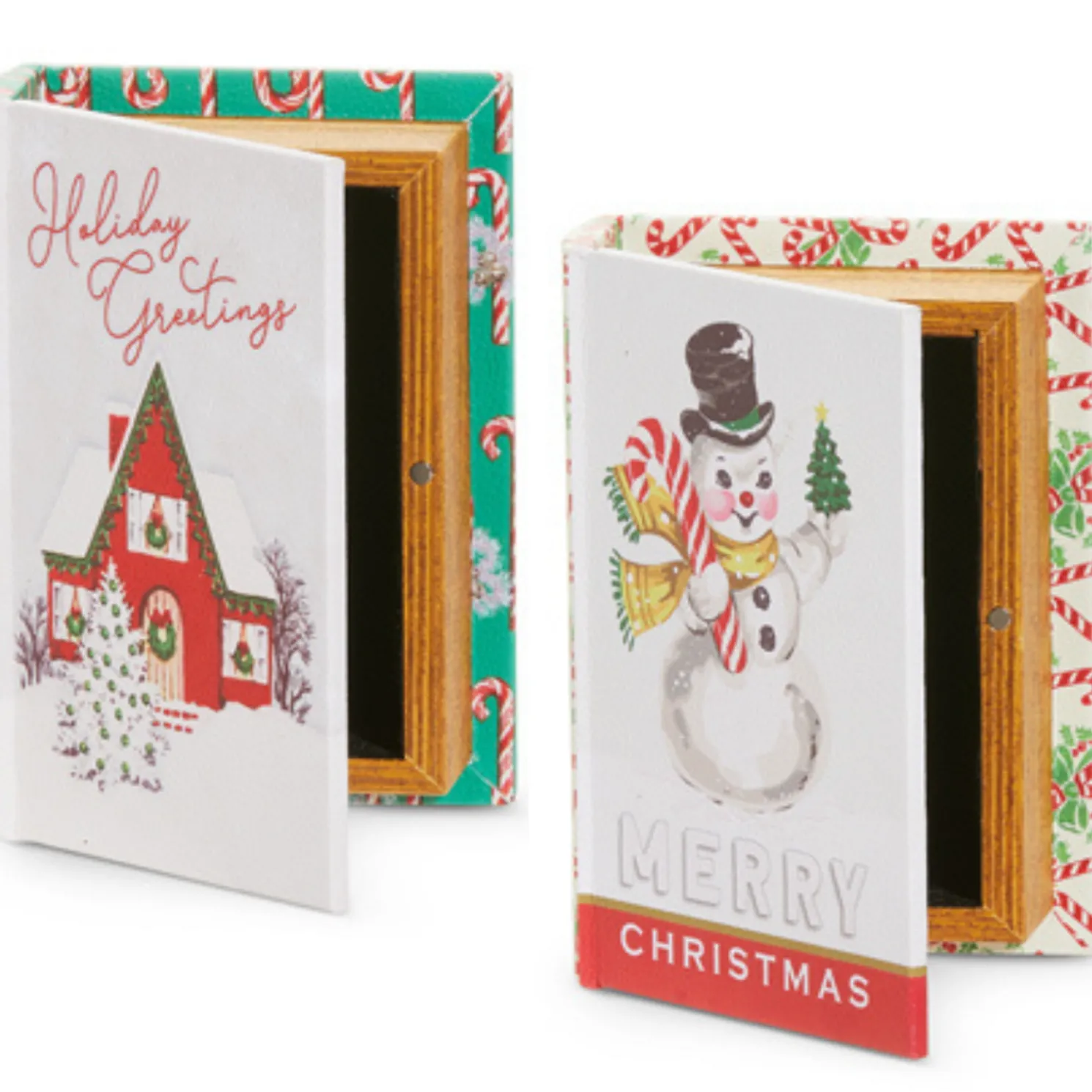 Raz 6.25" Snowman Mini Book Box Christmas Decoration