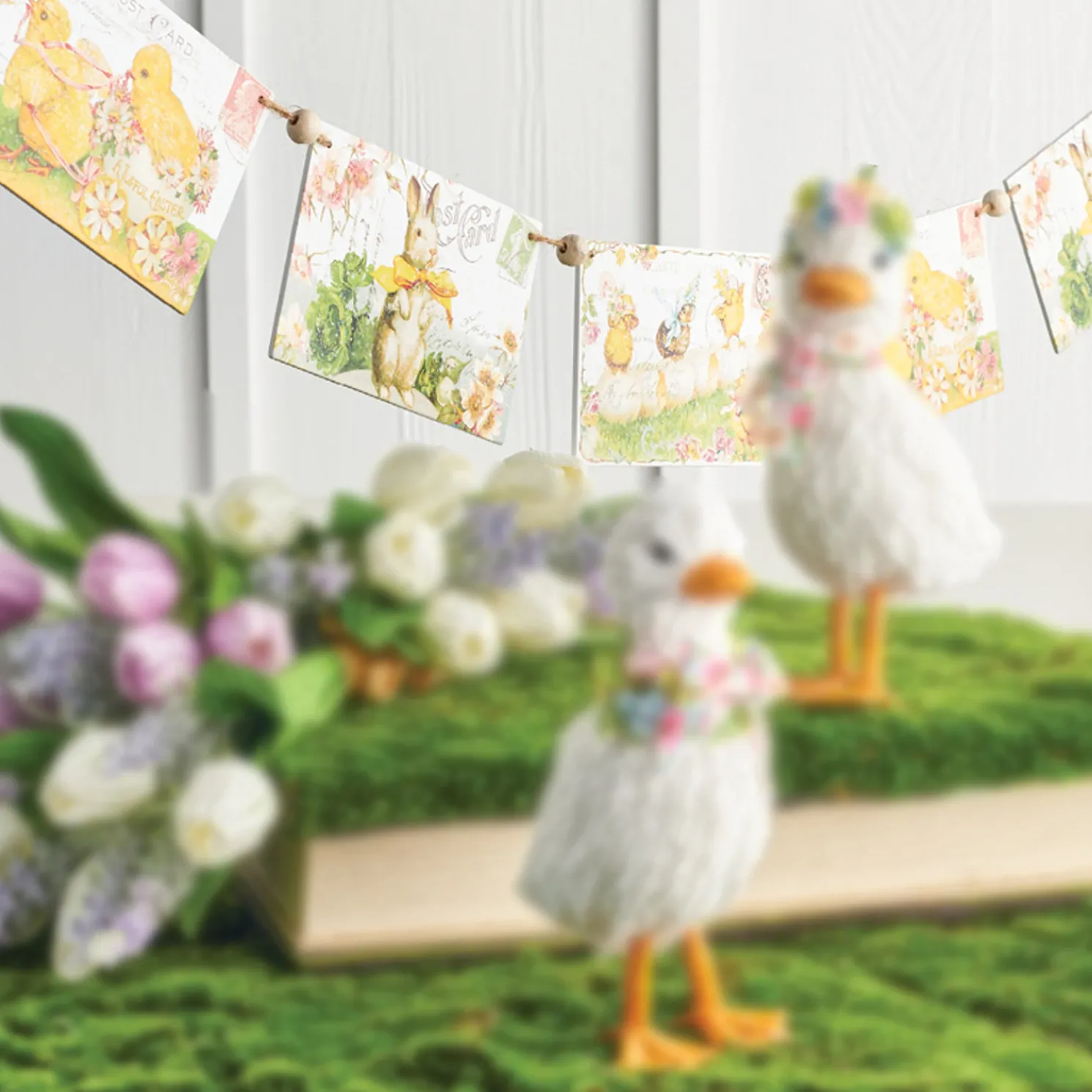 Raz 3.5' Storybook Easter Postcard Garland G4216046