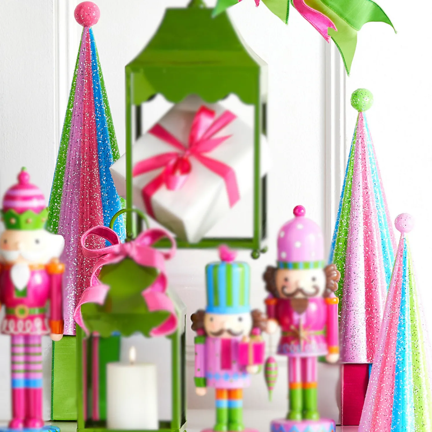 Raz 20" Striped Cone Tree Christmas Decoration 4525992