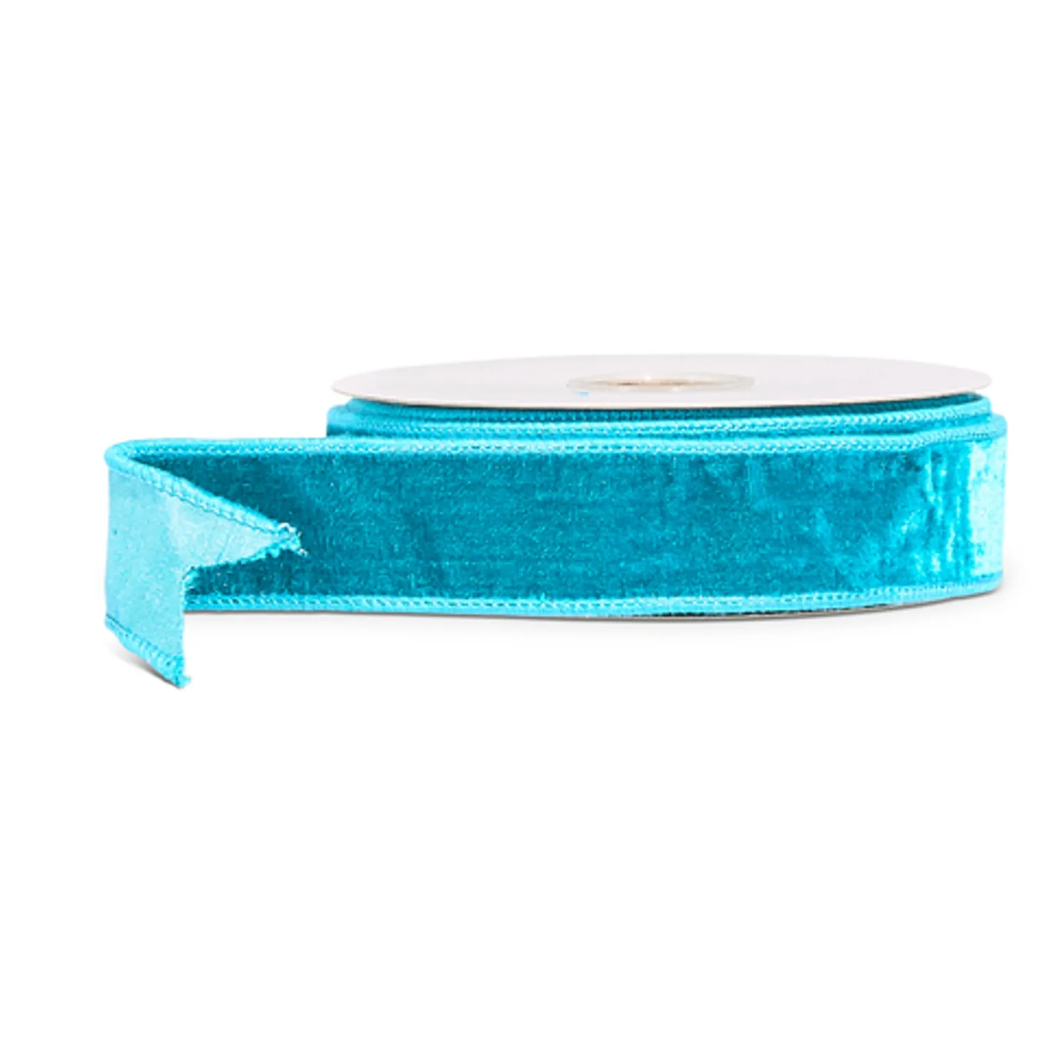 Raz 1.5" Teal Velvet Wired Christmas Ribbon R4527873