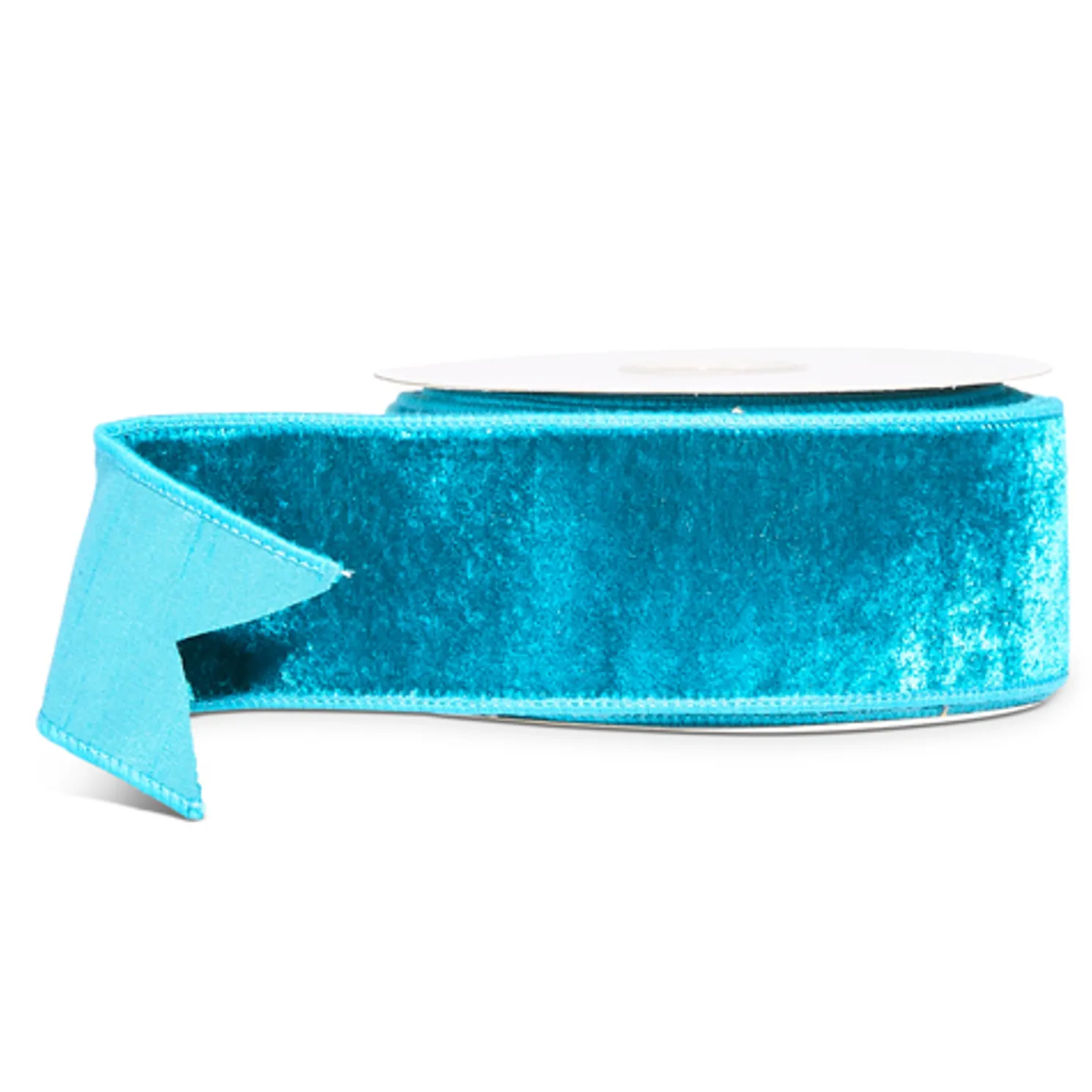 Raz 2.5" Teal Velvet Wired Christmas Ribbon R4527868