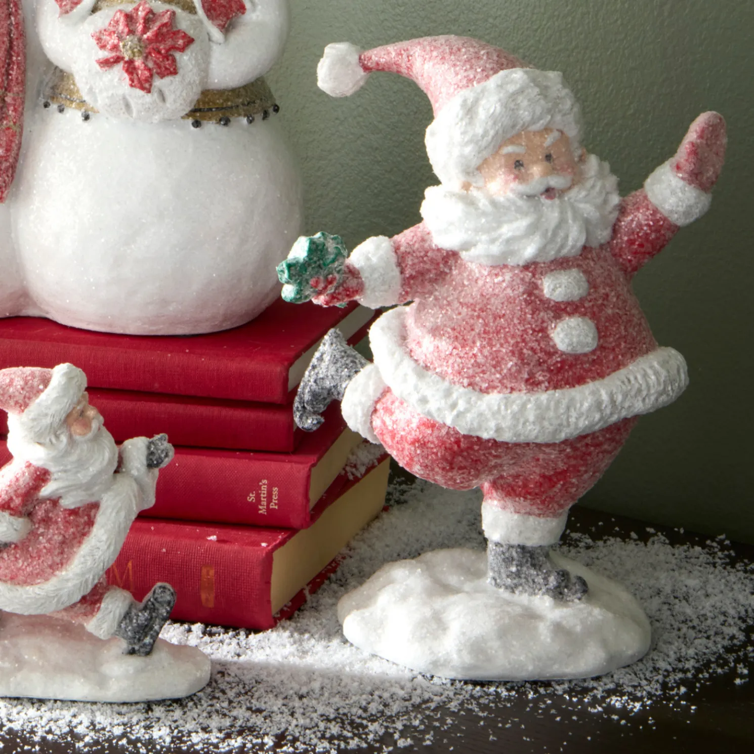 Raz 8.5" The Magic Of Christmas Skating Santa Christmas Figure 4519050