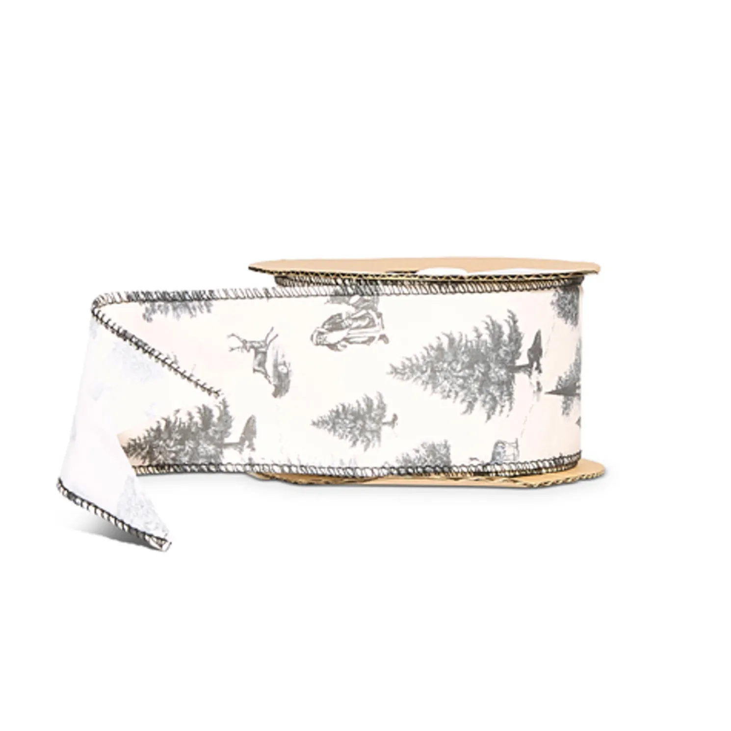 Raz 2.5" Through The Woods Wired Christmas Ribbon R4520946