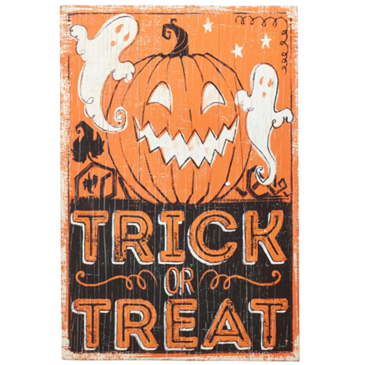 Raz 18" Trick or Treat Wooden Halloween Sign 4428065