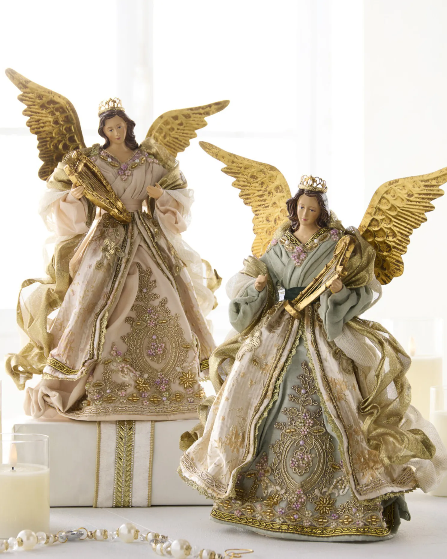 Raz 16" Victorian Angel Tree Topper Christmas Figure 4510653