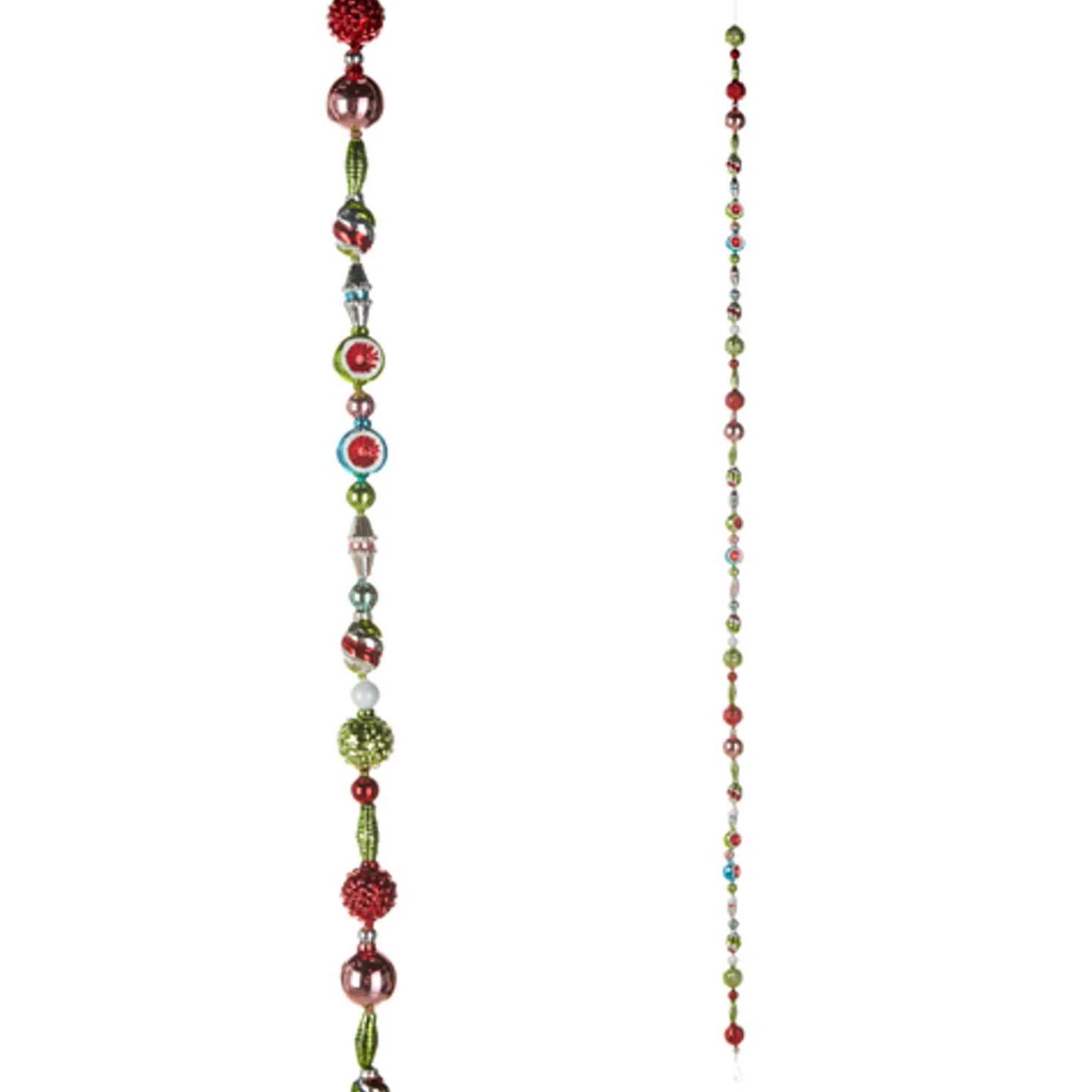 Raz 7' Vintage Glass Christmas Tree Garland G4320031