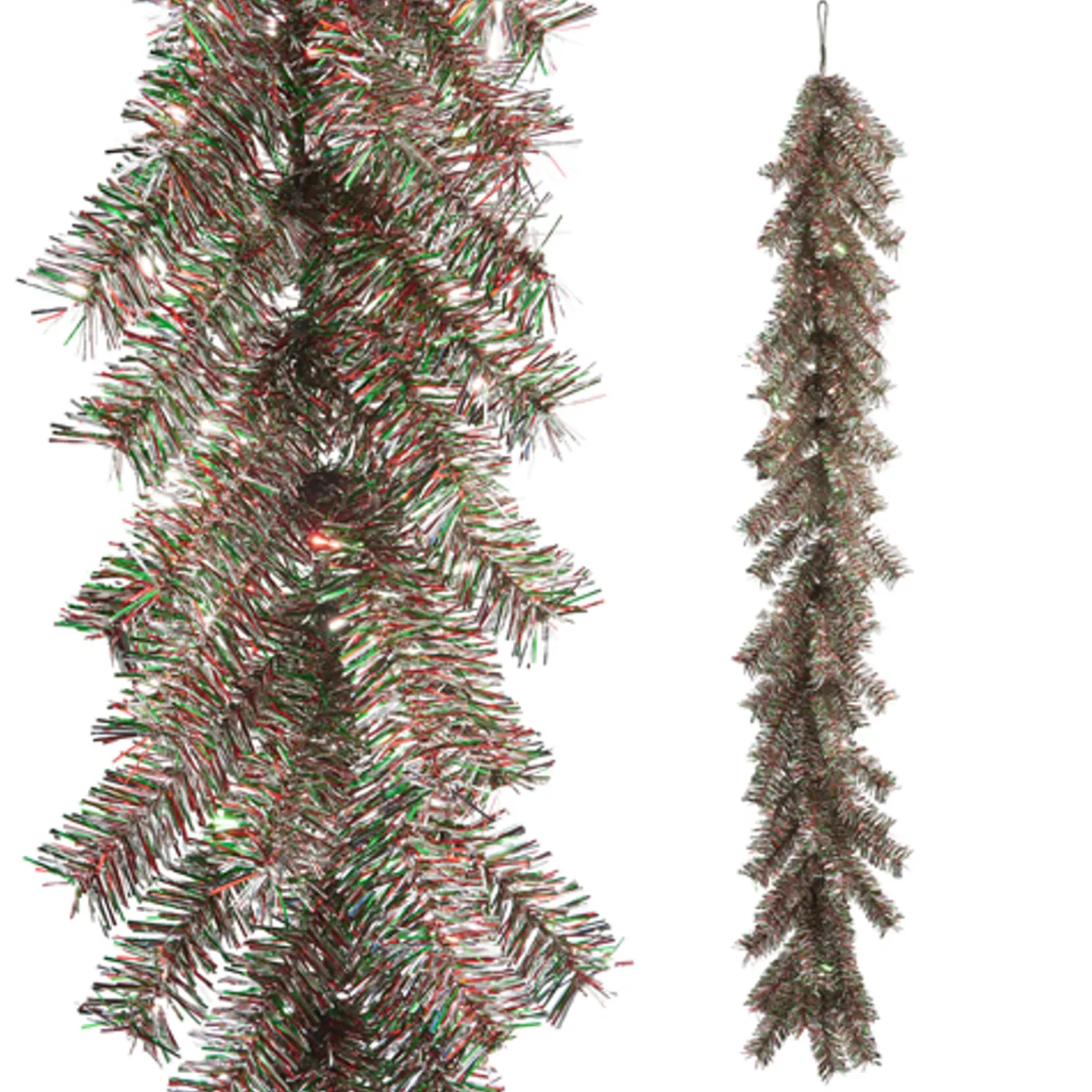 Raz 6' Vintage Inspired Multicolor Tinsel Christmas Garland G4402277