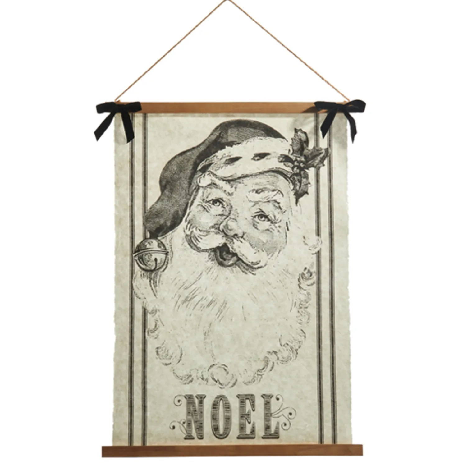Raz 30.5" Vintage Santa Gazette Hanging Tapestry Christmas Decoration 4521377
