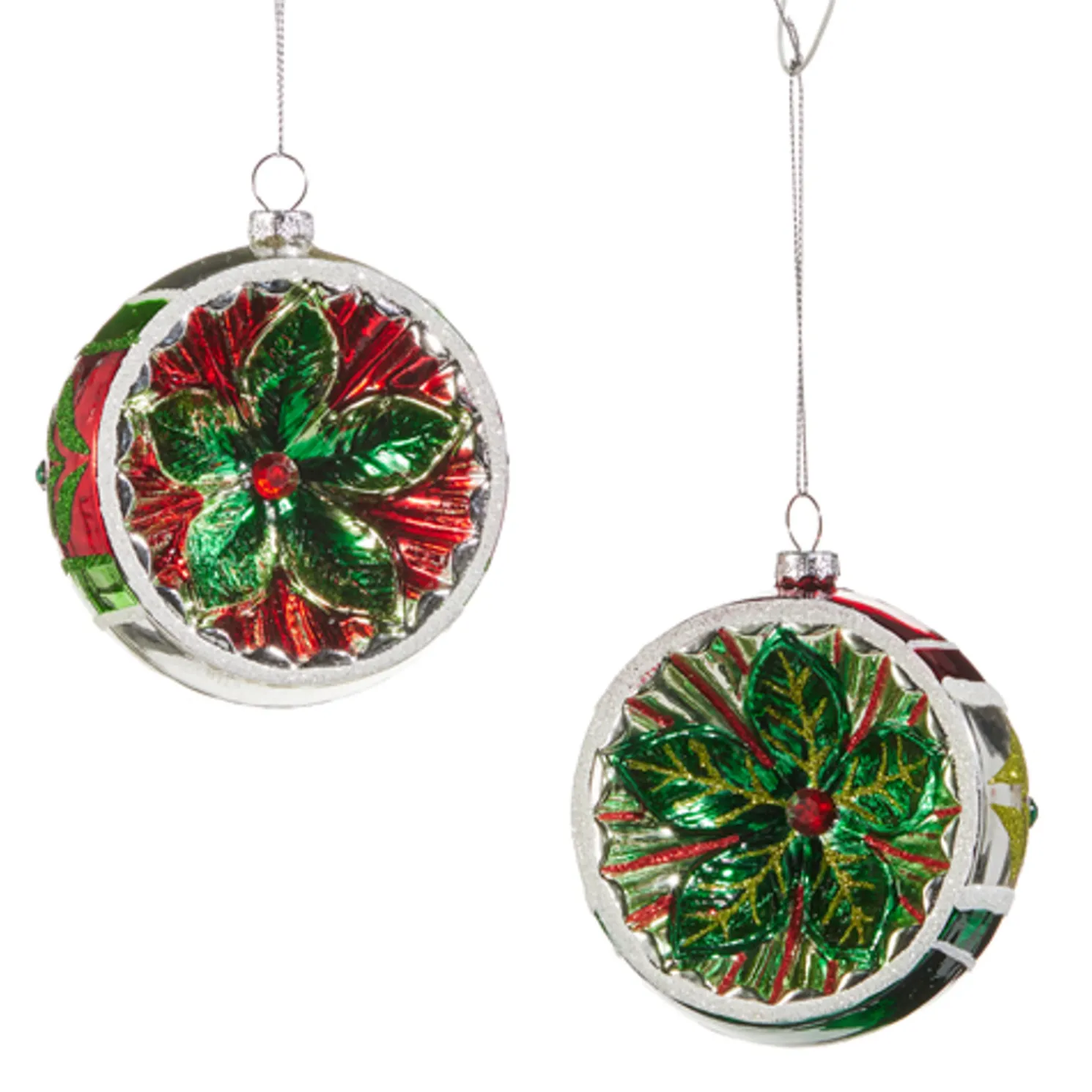 Raz 3.75" Vintage Witch Eye Flower Glass Christmas Ornament 4524919