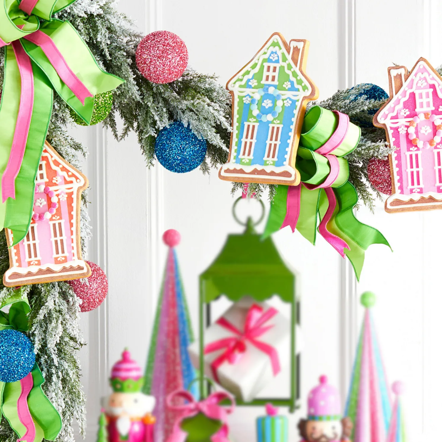 Raz 12" Vivid Jolly Gingerbread House Christmas Ornament 4516579