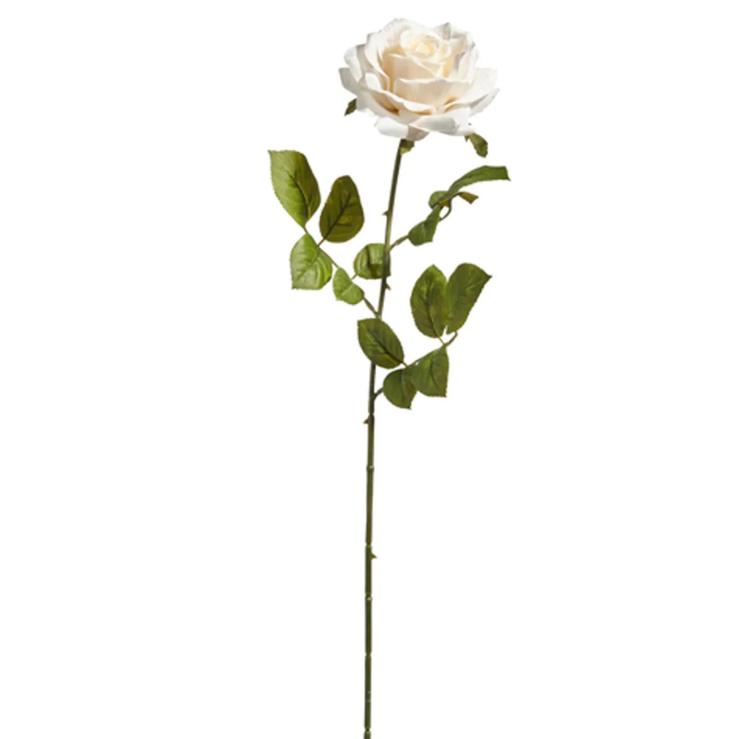 Raz 25.5" White Rose Stem Christmas Tree Pick F4402401