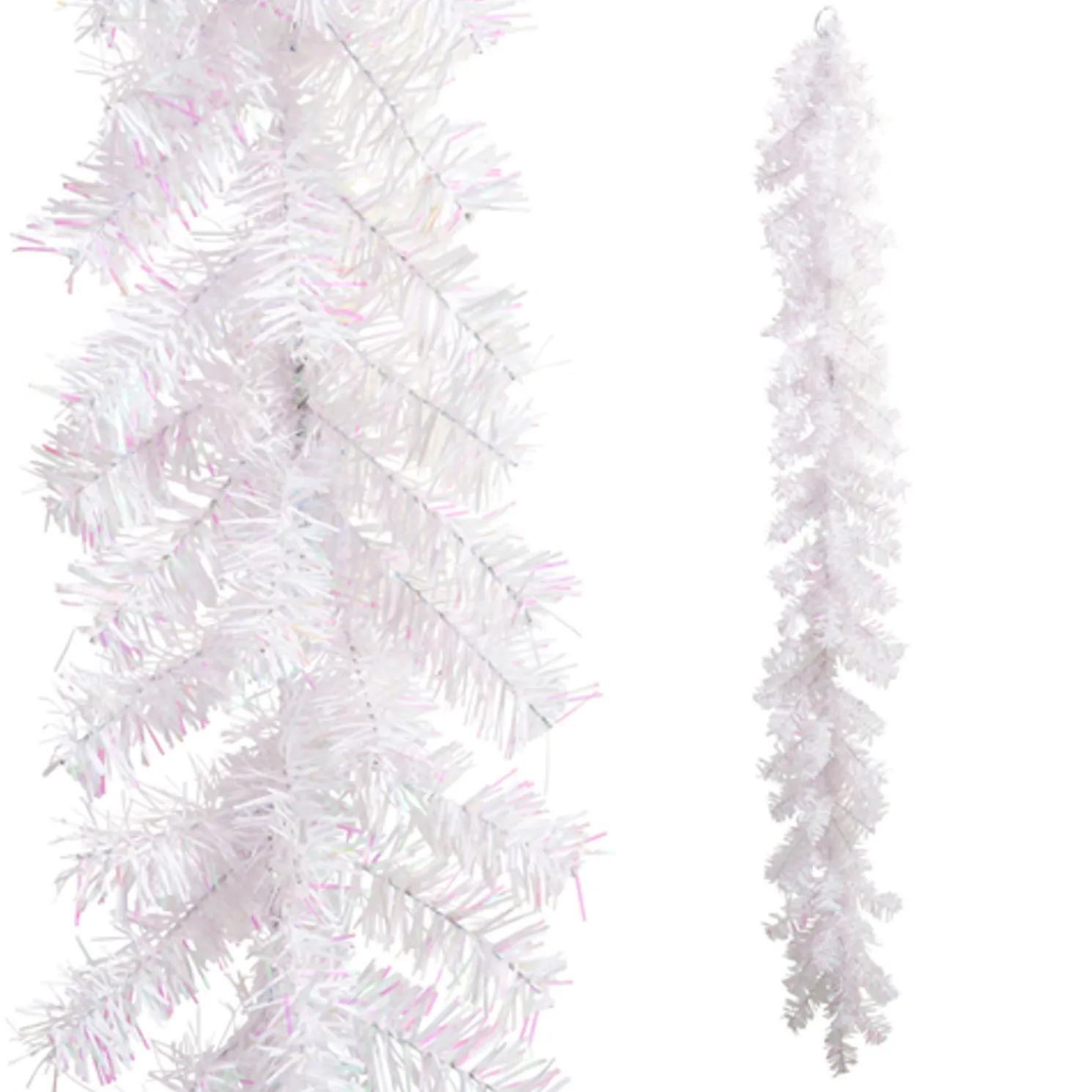 Raz 6' White Tinsel Christmas Garland G4402267