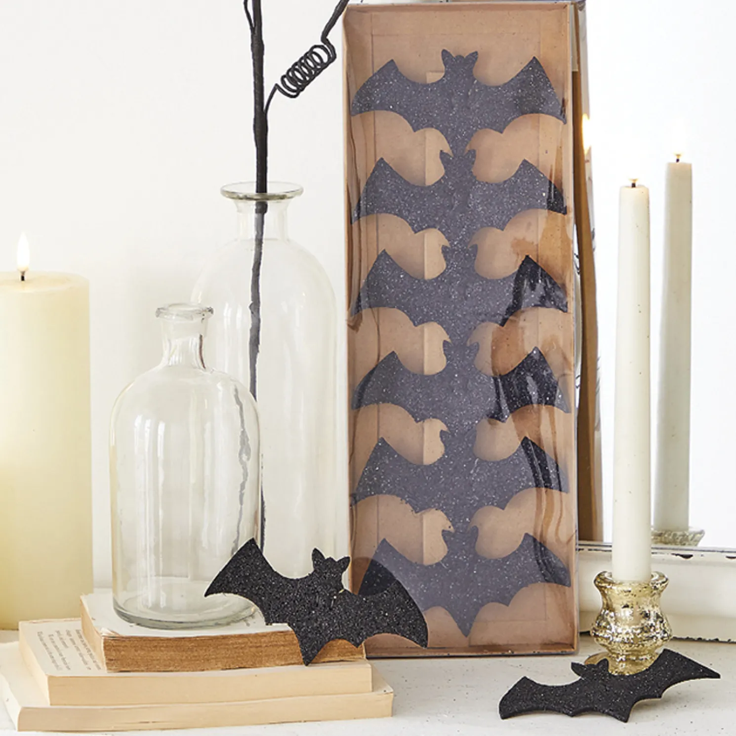 Raz Box of 8 Clip On Bats Halloween Decoration 4206786