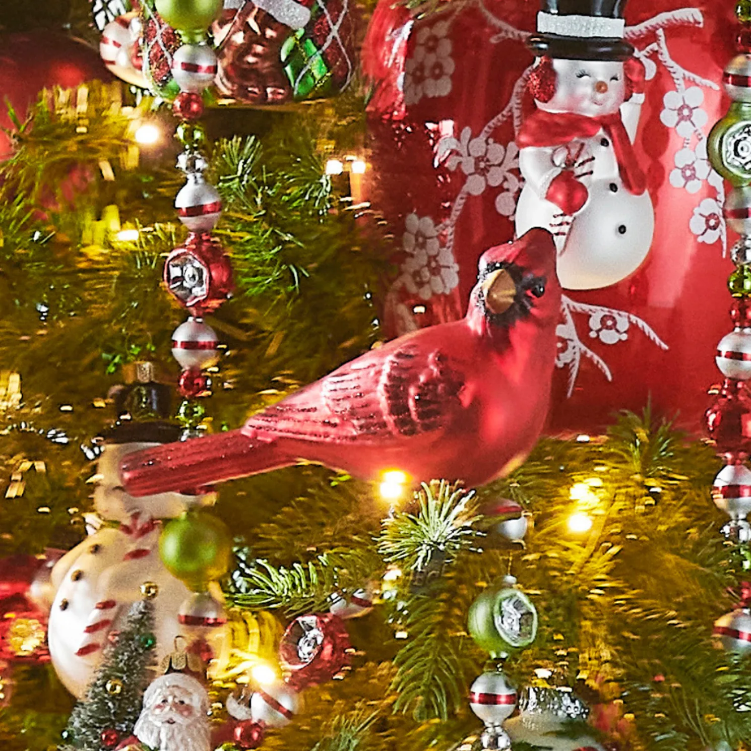 Raz Eric Cortina 6" Cardinal Clip On Glass Christmas Ornament 4553181